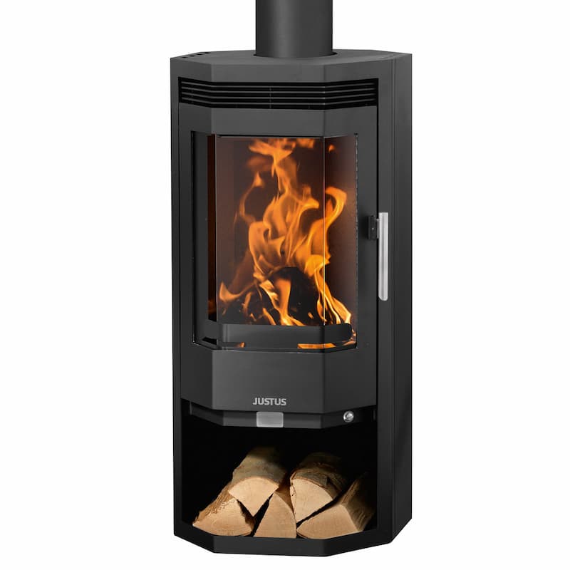 Poêle Justus Usedom 5D acier noir chez kamdi24