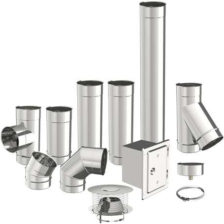 Conduits en acier inoxydable simple paroi en kit de Opsinox