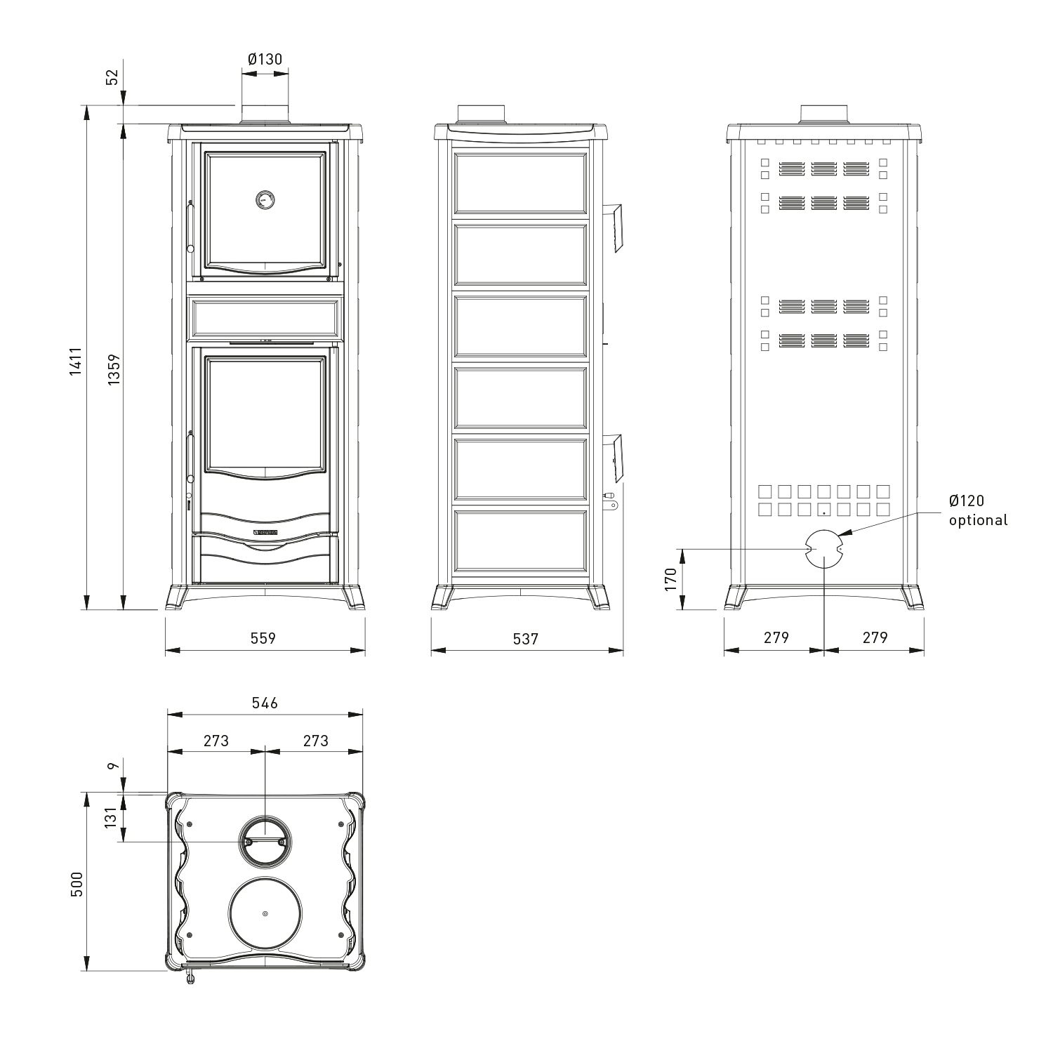 La Nordica Rossella Plus Forno 165 poêle à bois pierre ollaire
