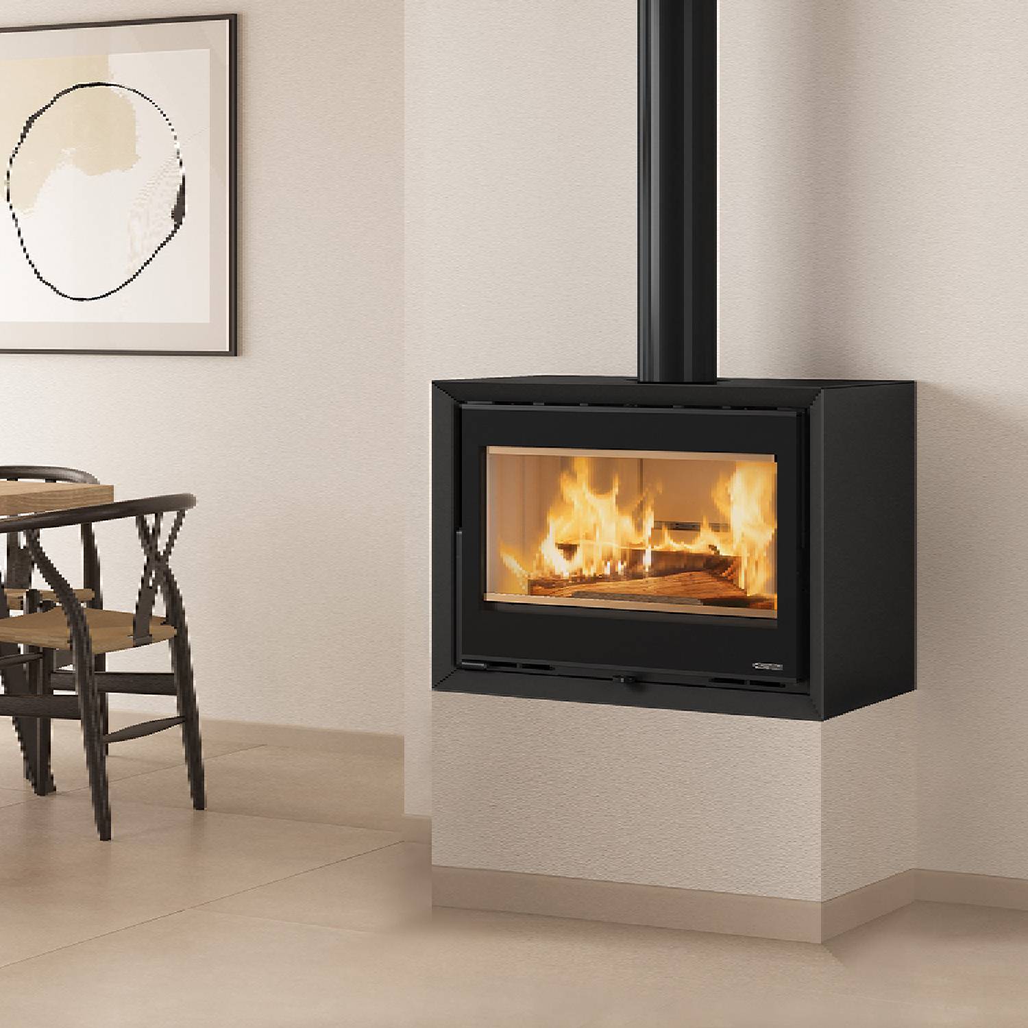 La Nordica Prestige Line Dante Poêle à bois Acier Noir Mat La Nordica Prestige Line Dante Poêle à bois Acier Noir Mat