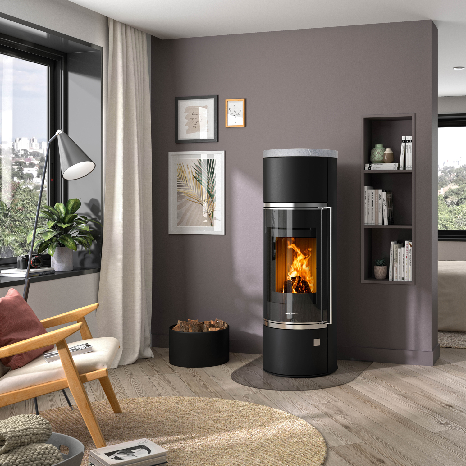 Oranier Arena W+ 2.0 Poêle à bois en acier noir avec plaque de recouvrement en stéatite. Oranier Arena W+ 2.0 Poêle à bois en acier noir avec plaque de recouvrement en stéatite.