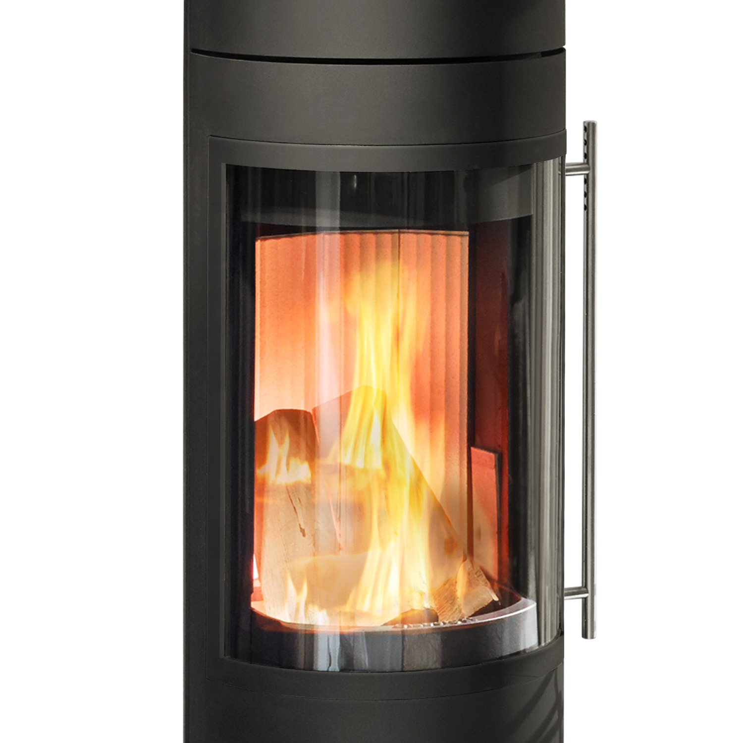 Olsberg Pular PowerBloc! Poêle à bois compact noir avec cadre décoratif laqué