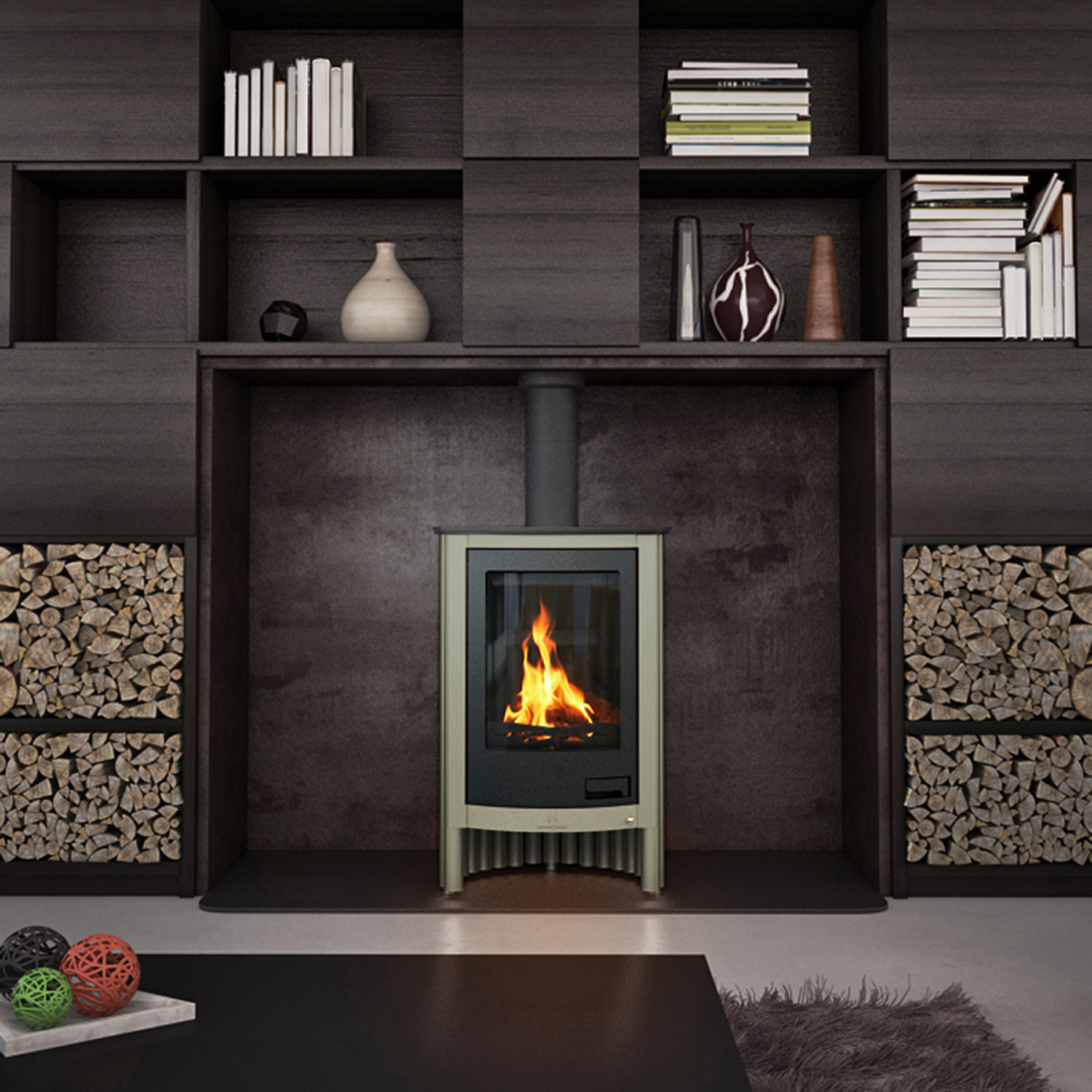 Poêle à air chaud Masterflamme Piccolo I Olive