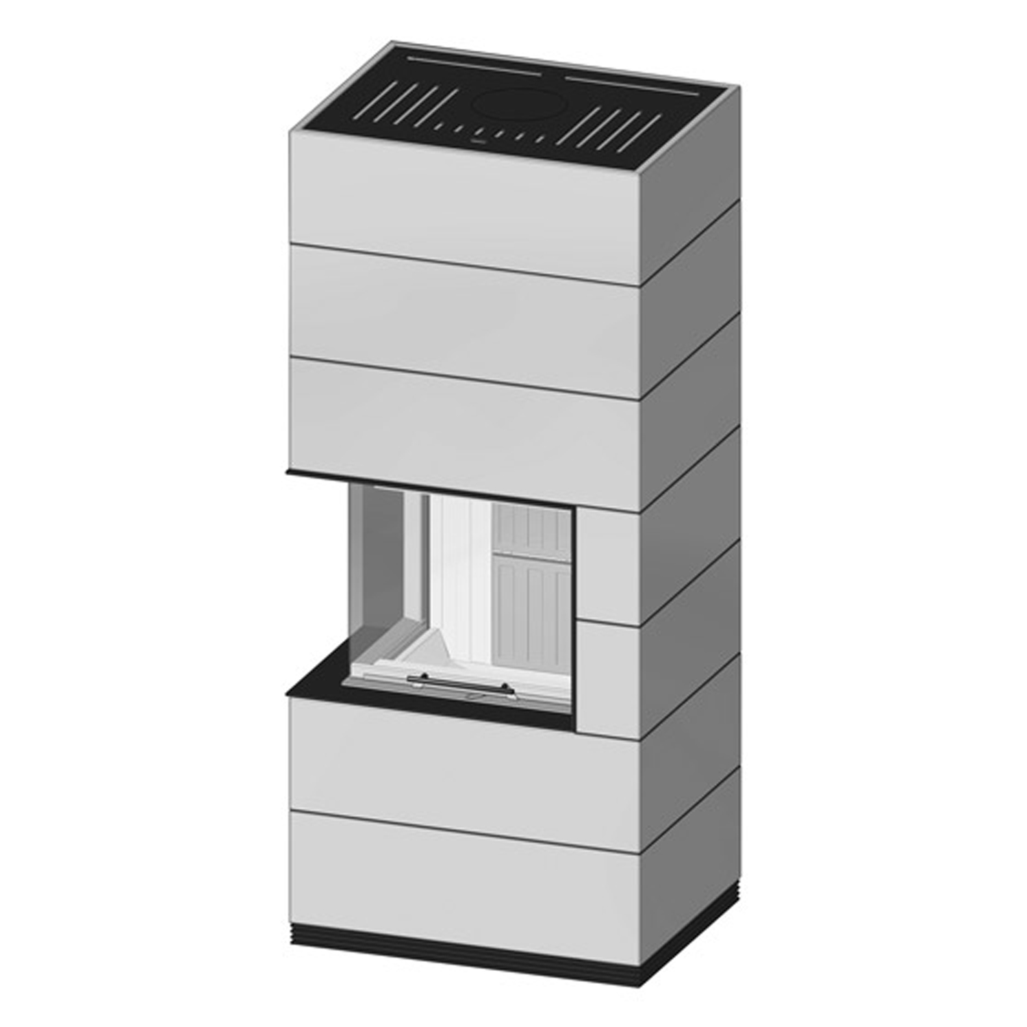 Spartherm Kit de construction de cheminée à bois SIM 2/3 Varia 2L-55h RLU Béton fin