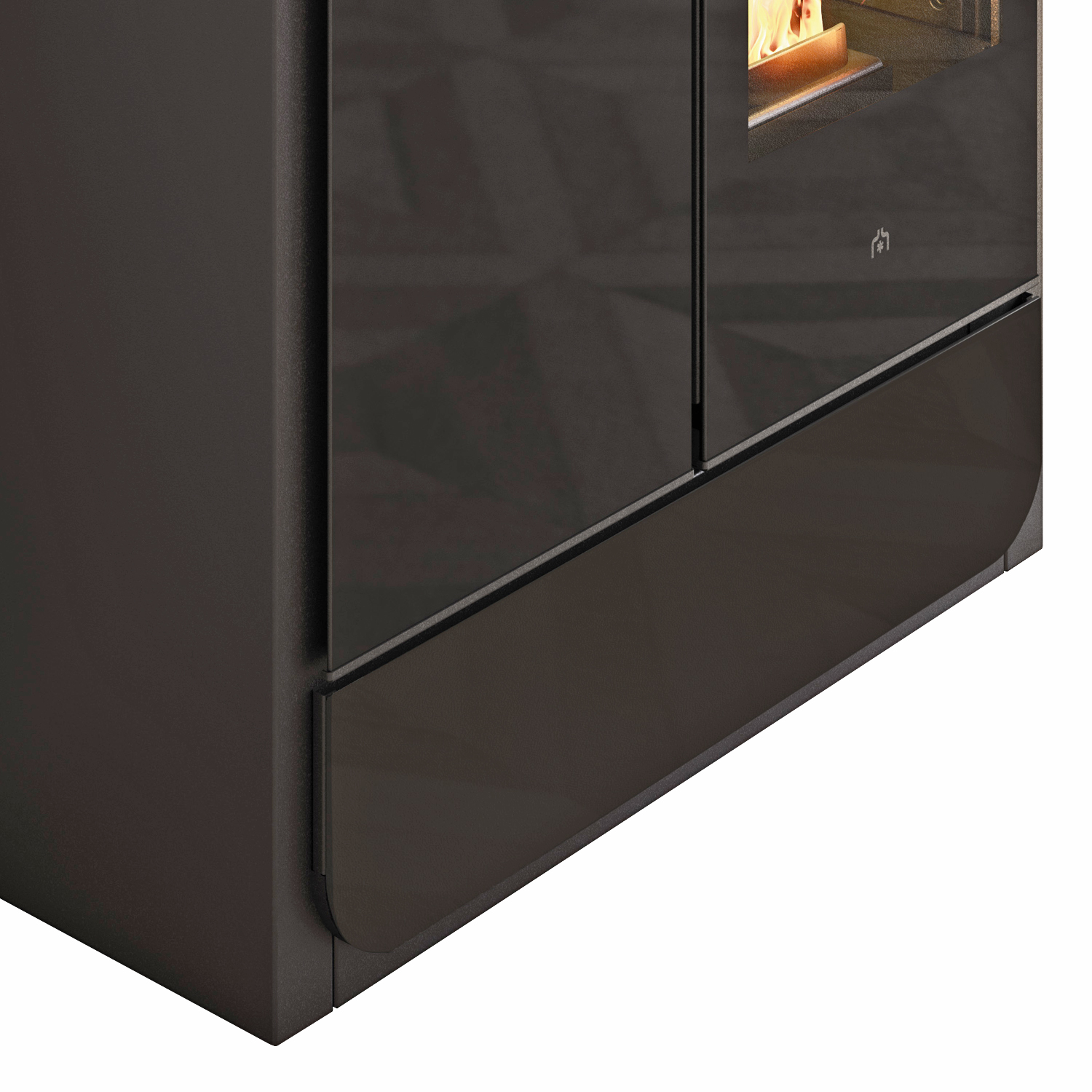 Edilkamin Bild Up poêle à granulés en céramique noire Edilkamin Bild Up poêle à granulés en céramique noire