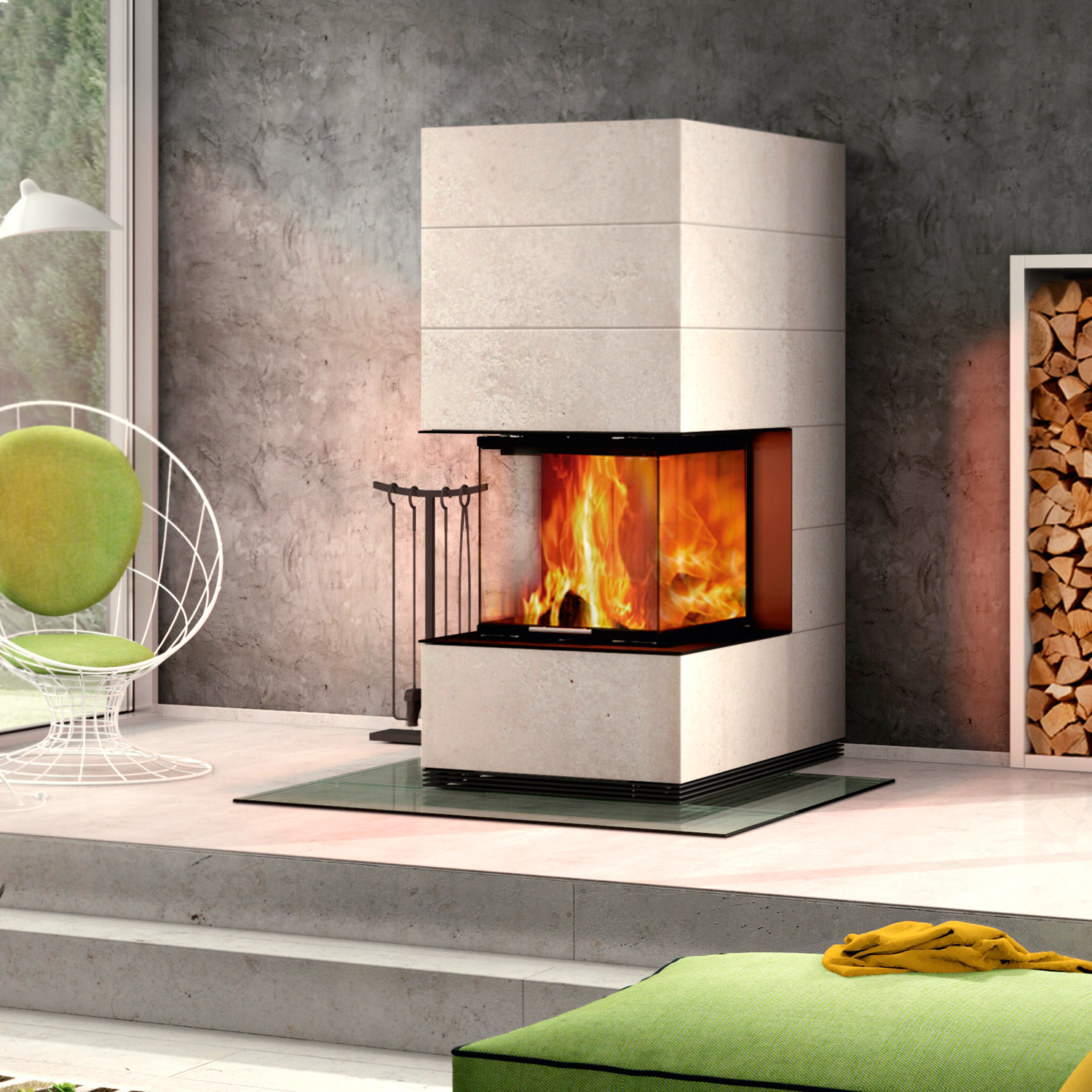Kit de cheminée Spartherm SIM 1/3/Arte U-70h-4S Nature