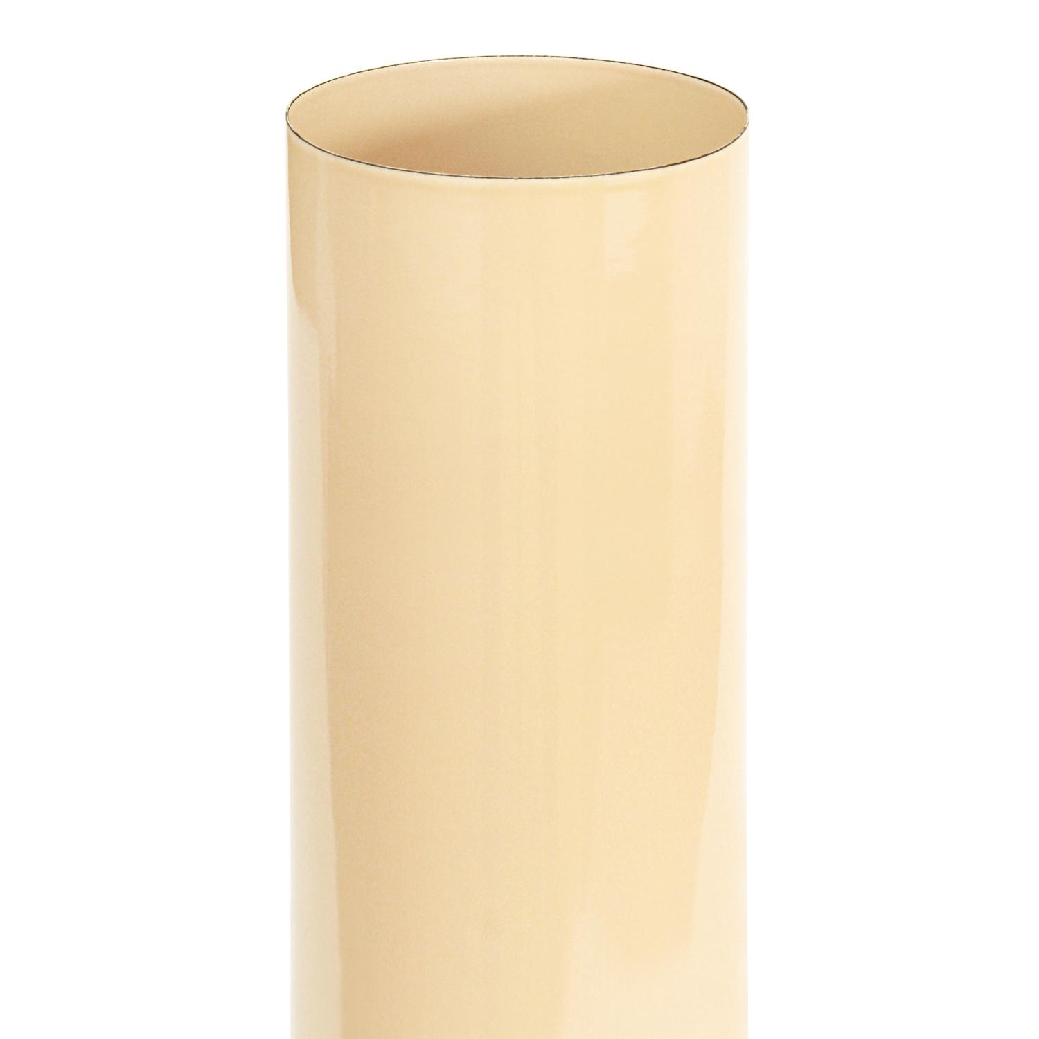 Tuyau de poêle / conduit de fumée émaillé 120 mm - 1000 mm ivoire