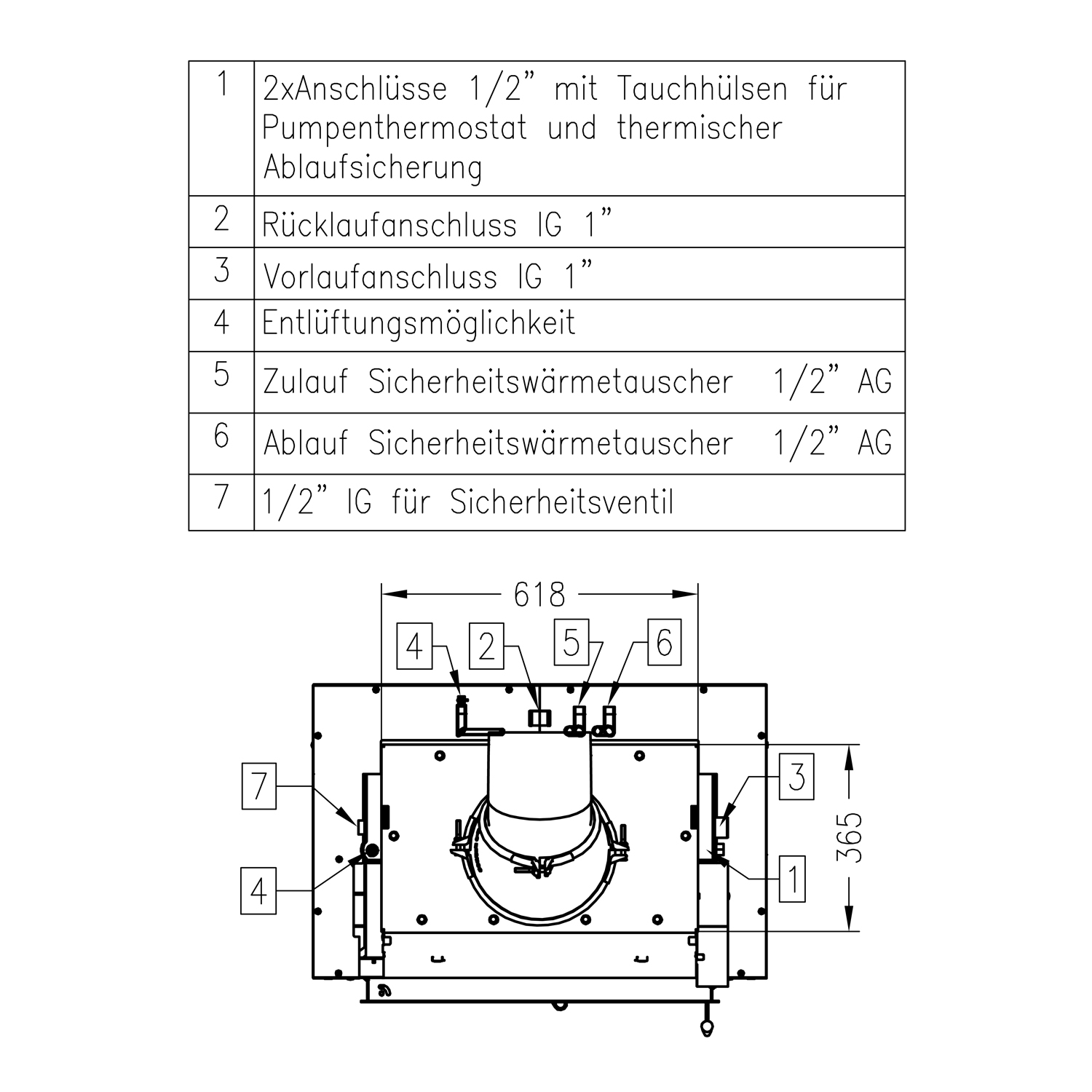 Spartherm Varia 1V H2O XXL 15 kW insert de cheminée à eau à gauche