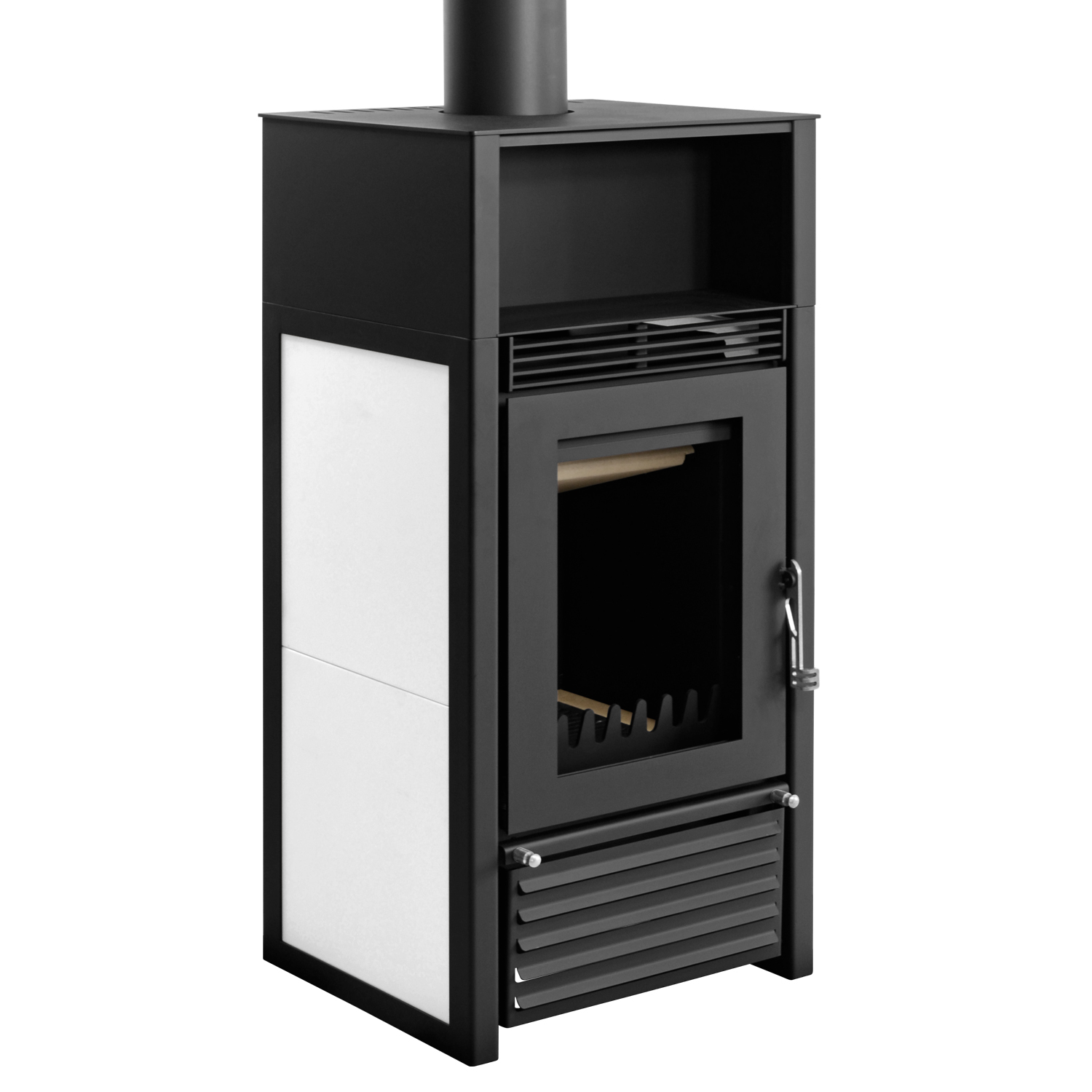 Poêle à bois avec échangeur thermique Schmitzker Marbella Up blanc