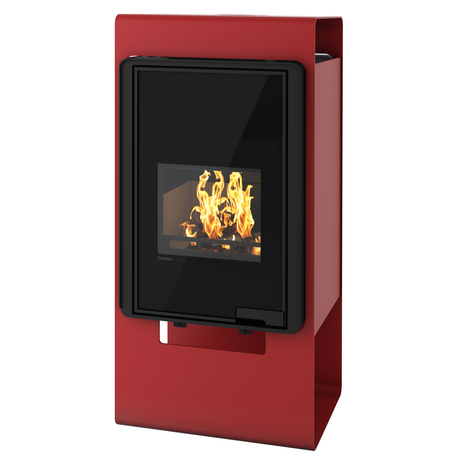 HS Flamingo Deluxe Singa Poêle à bois Rouge