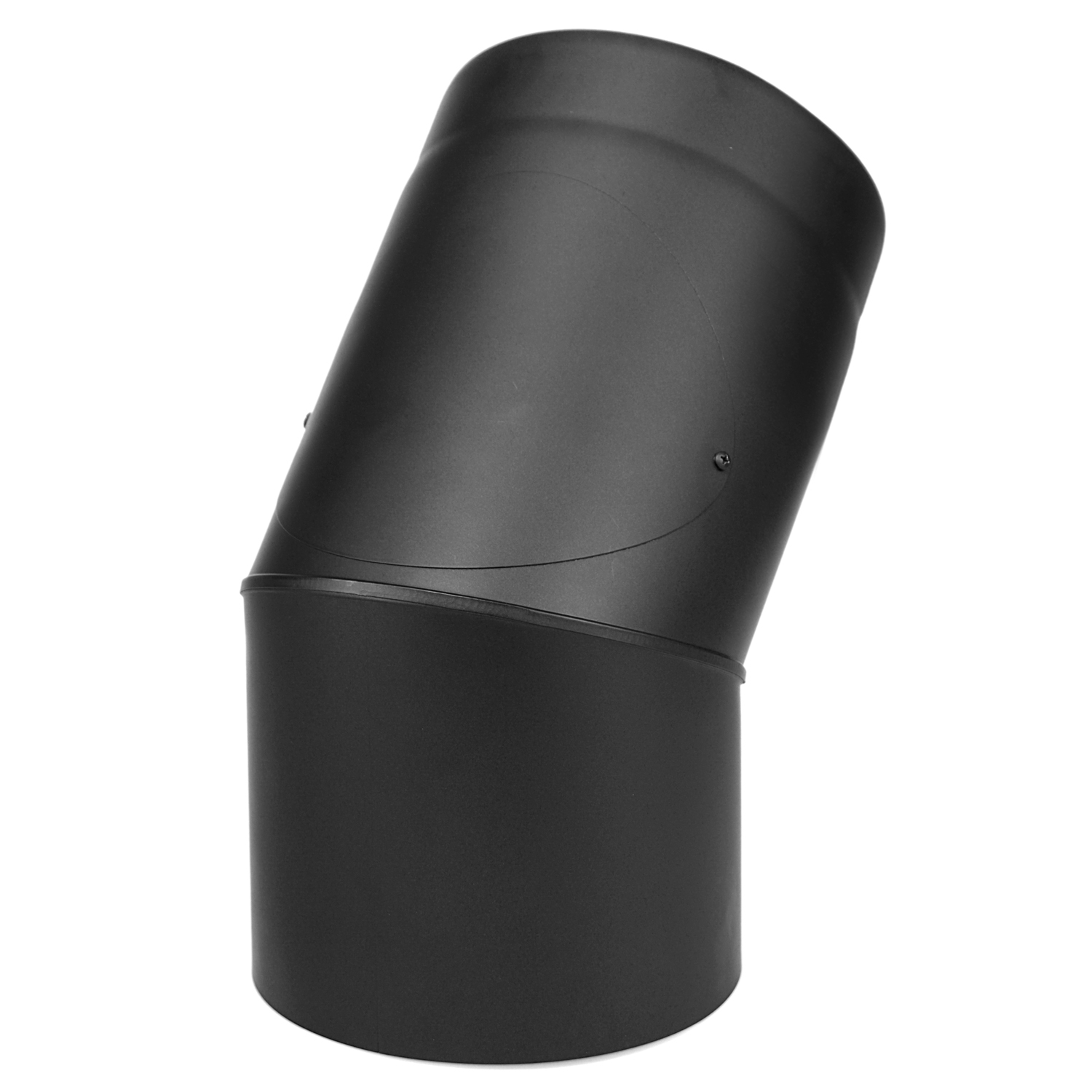 Raik Coltherm coude de tuyau de fumée 150mm noir double paroi 45° avec porte pour tuyau de fumée / conduit de fumée