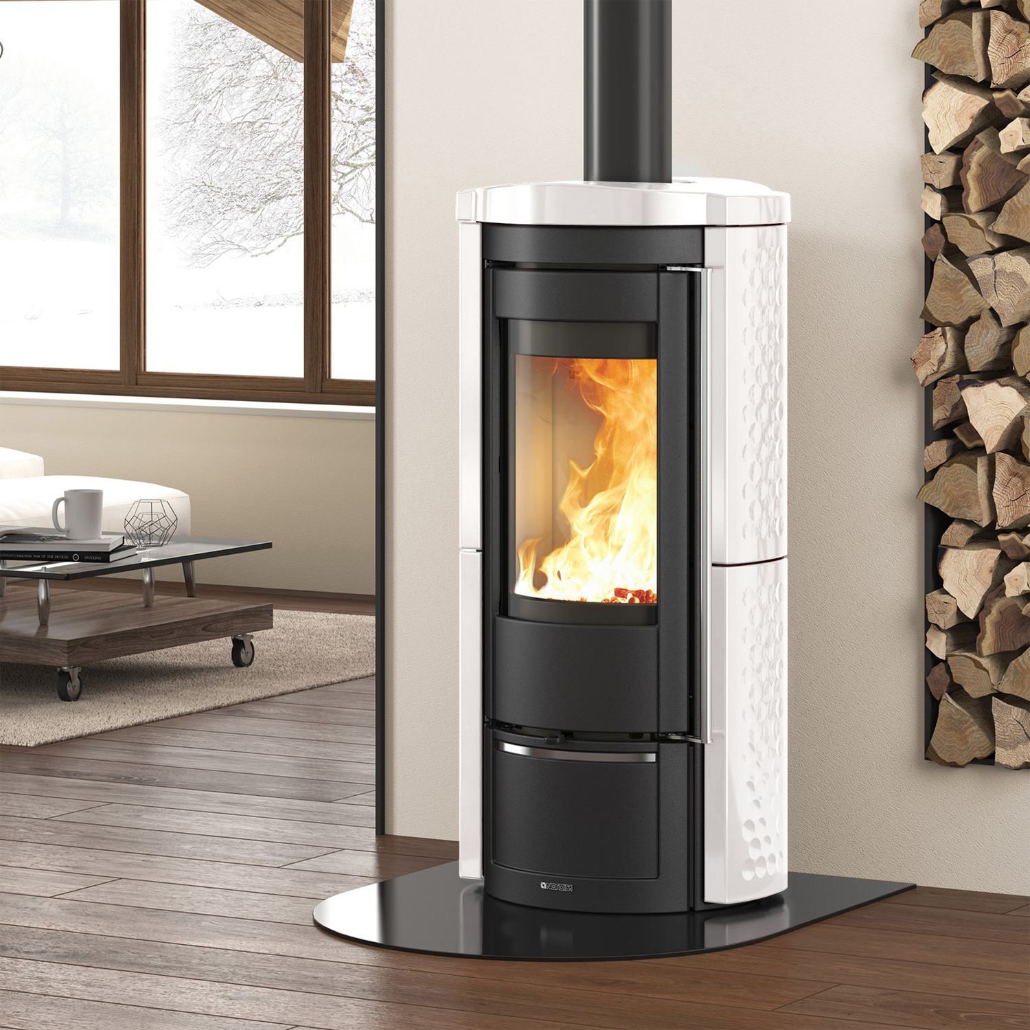 La Nordica Prestige Line Liù Poêle à bois Bianco Infinity