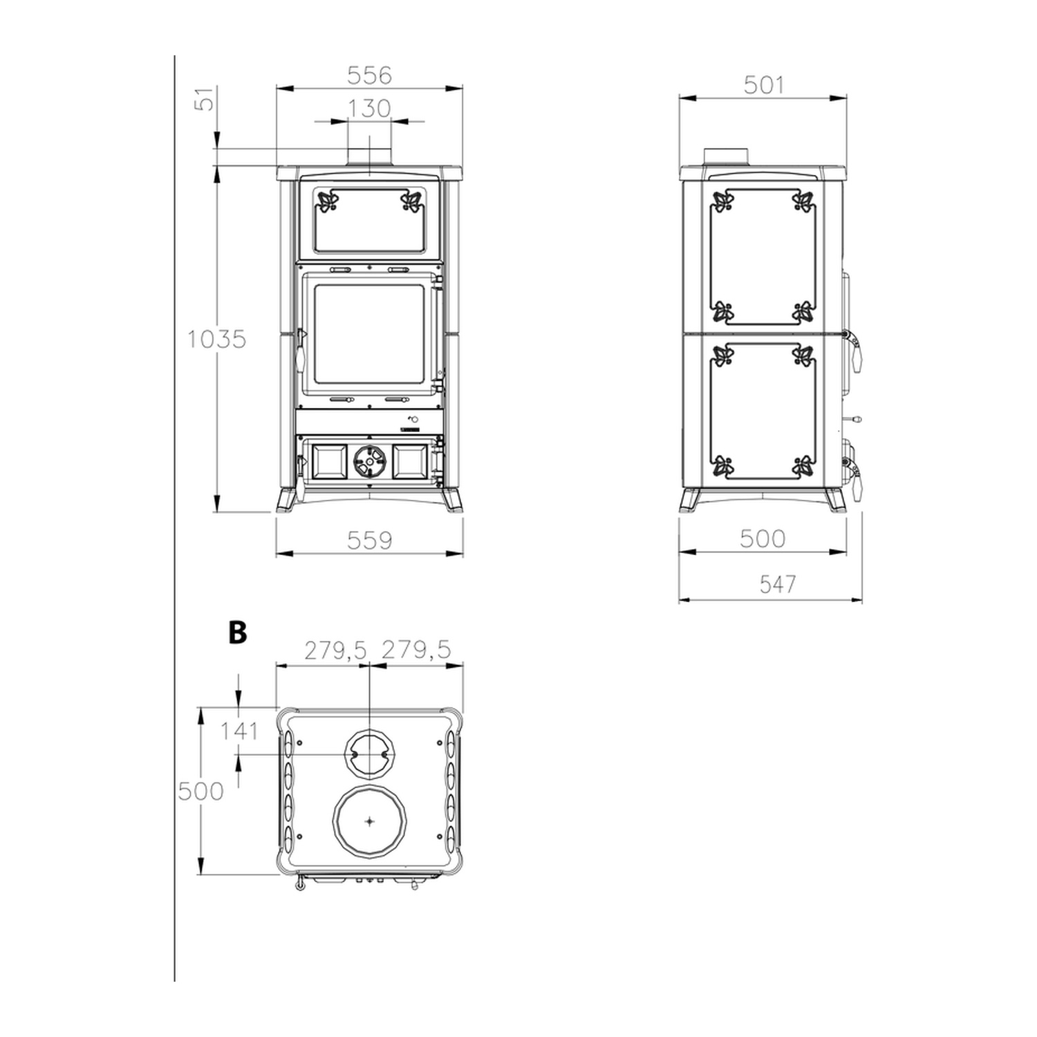 La Nordica FEDORA.16 - Blanc poêle à bois