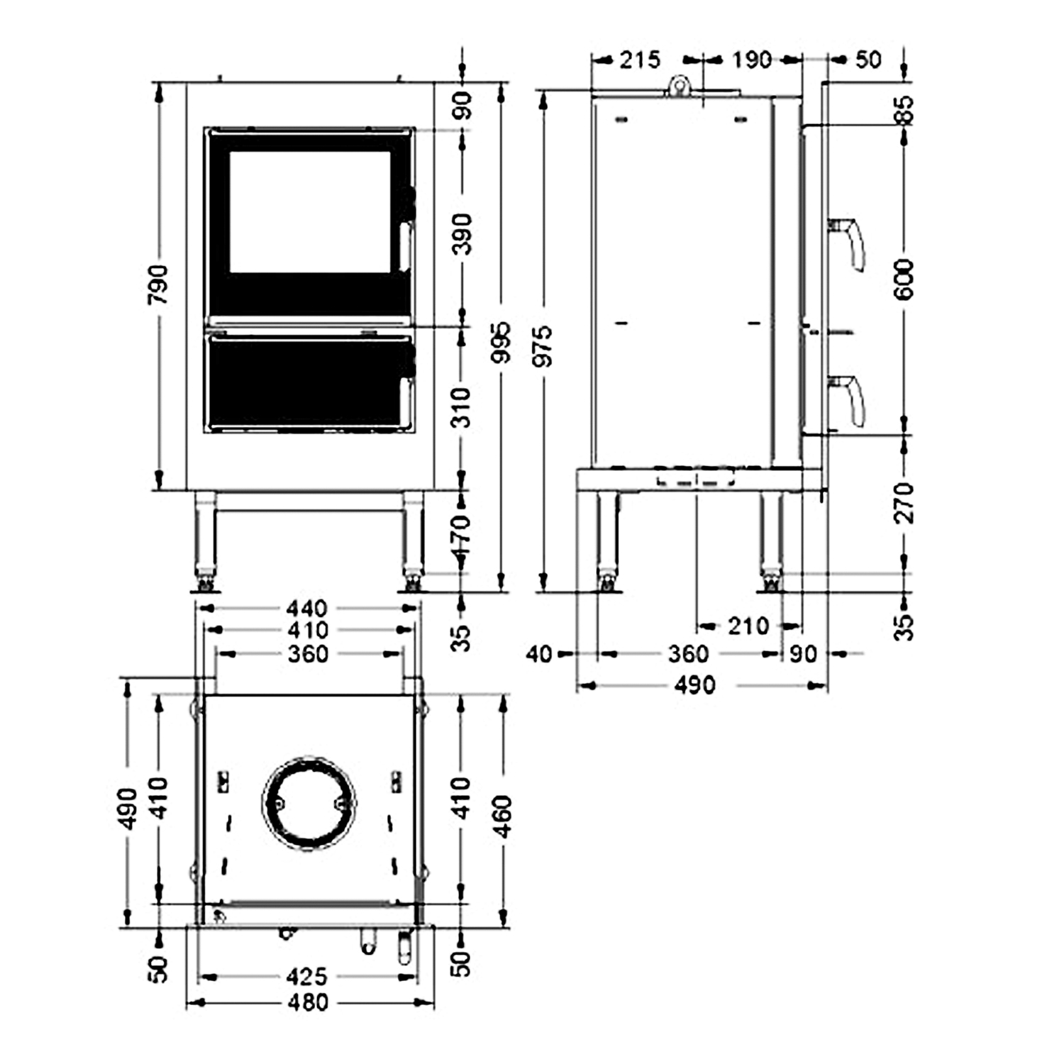 Spartherm Renova C-44 Insert de cheminée gauche