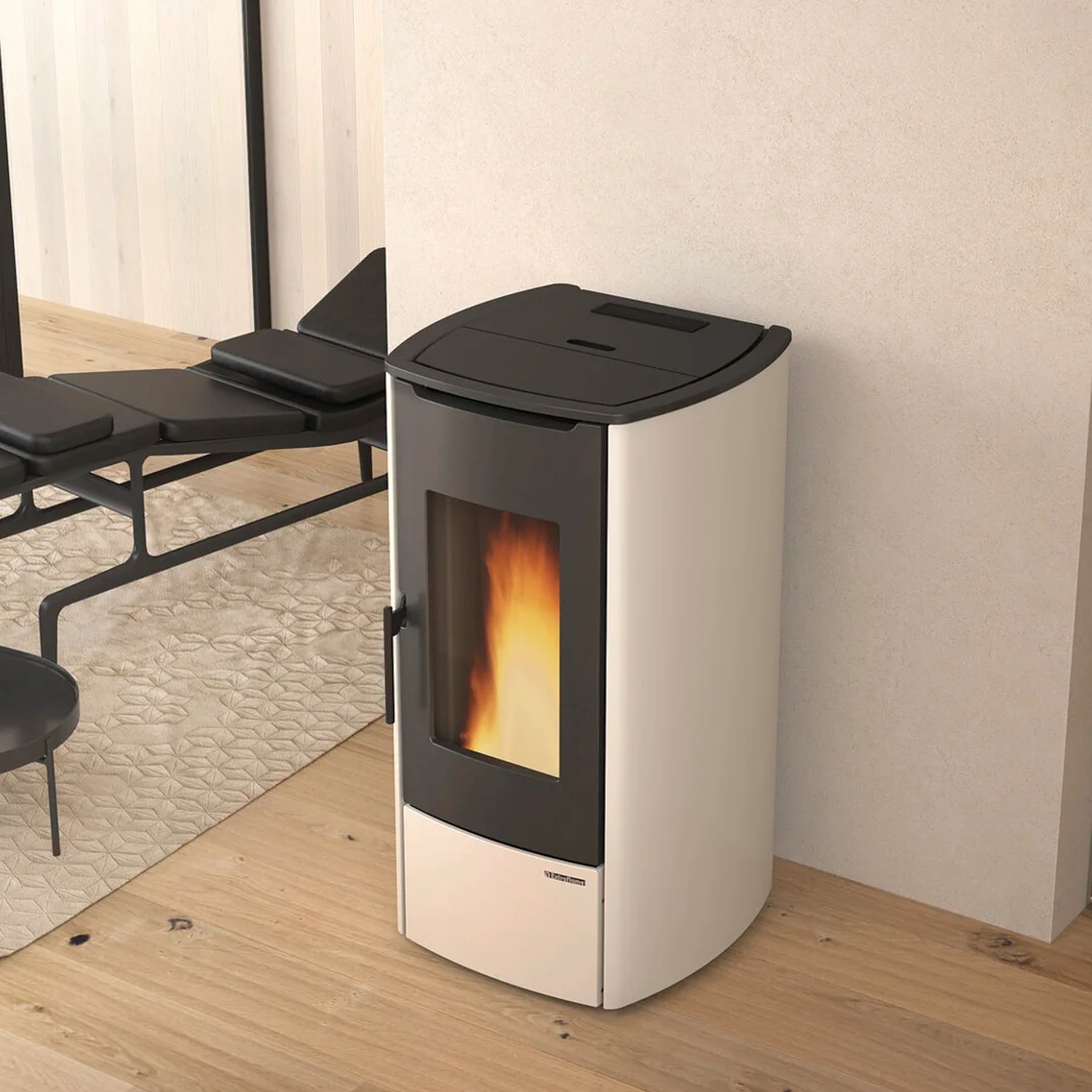 Extraflame Marina Idro 16. H11 poêle à granulés bouilleur acier ivoire