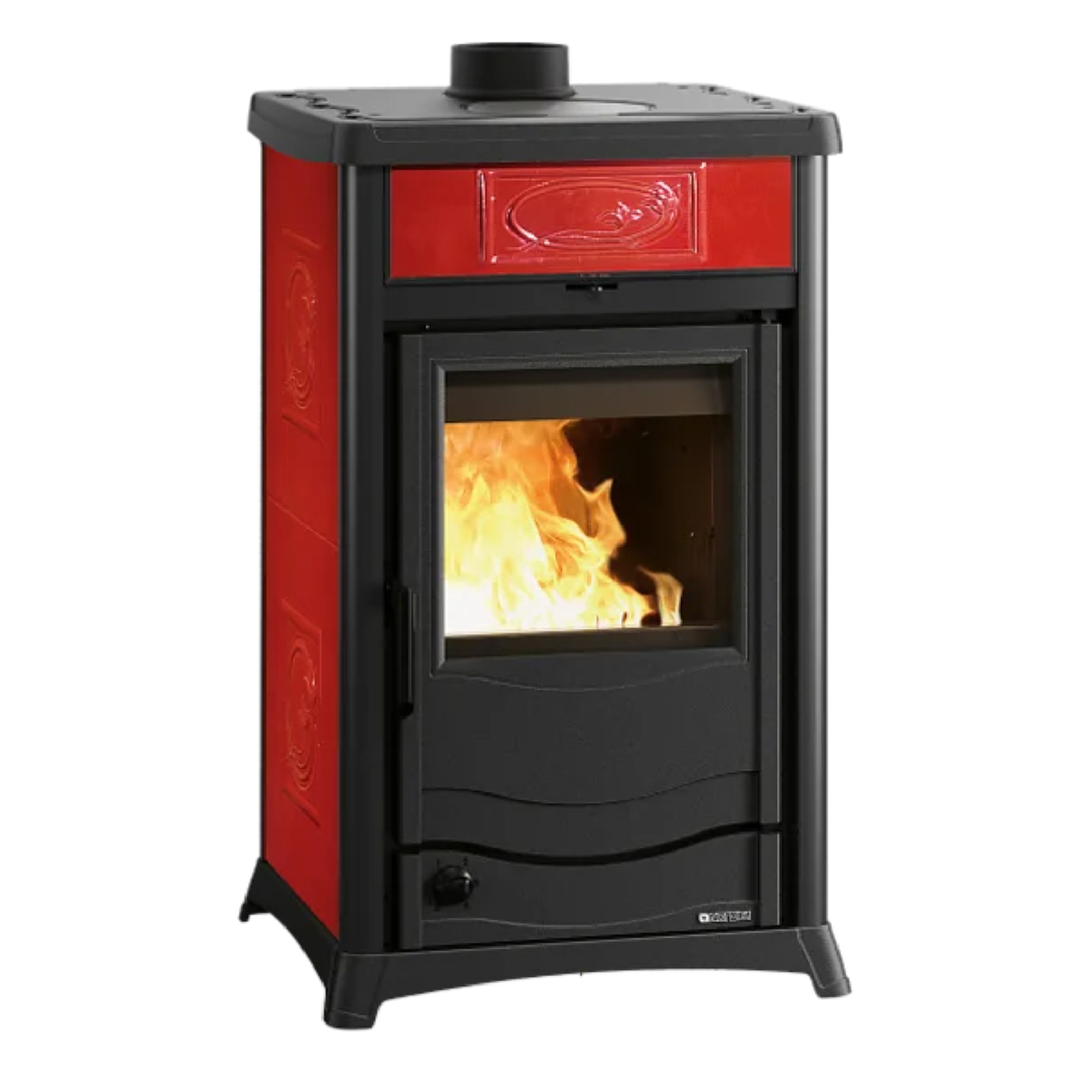 La Nordica TERMOROSSELLA PLUS DSA.16 céramique - rouge bordeaux poêle à bois