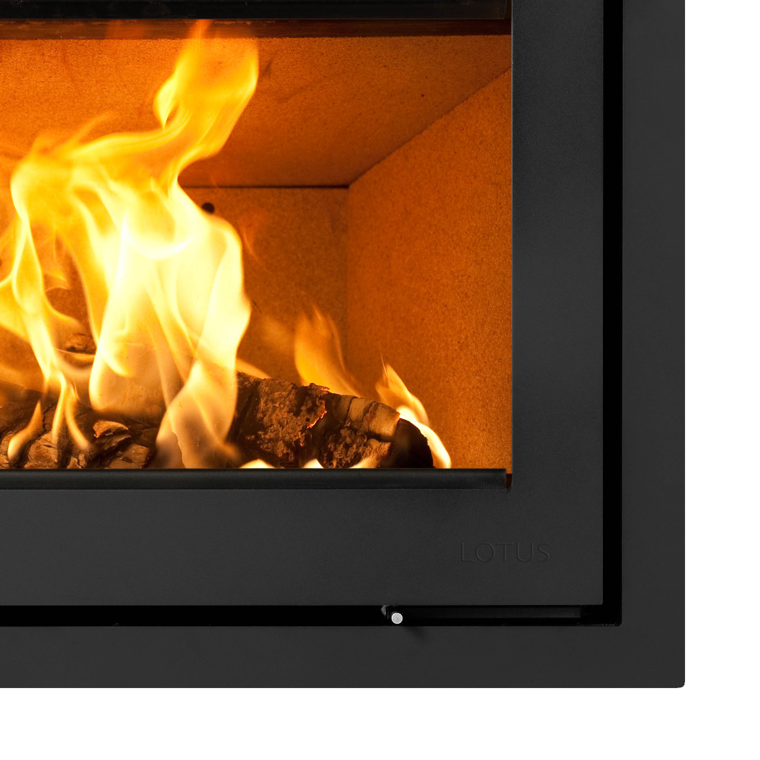 Lotus H570 W Insert de cheminée Noir / Charnières à gauche
