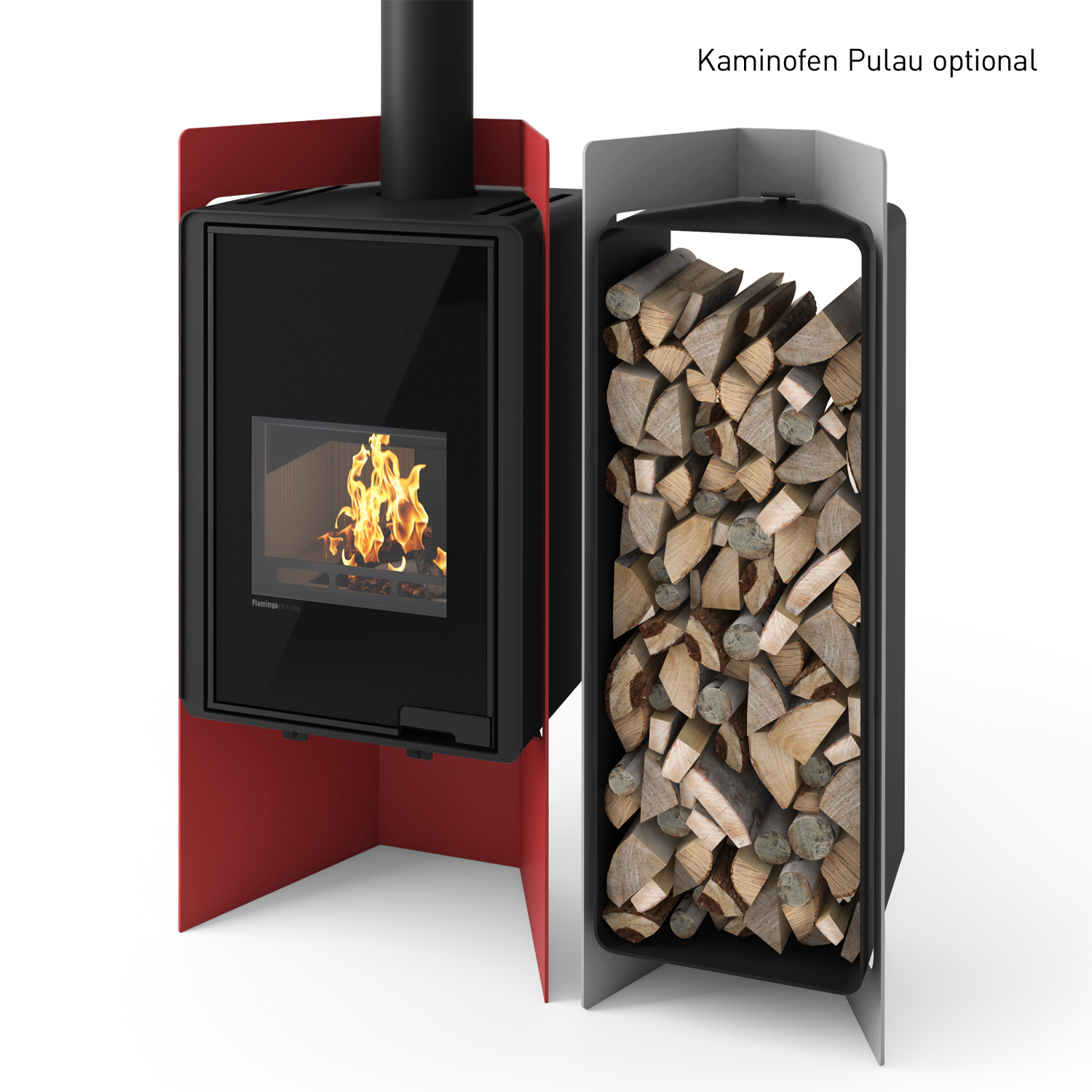 HS Flamingo Deluxe 4 Étagère en bois Gris