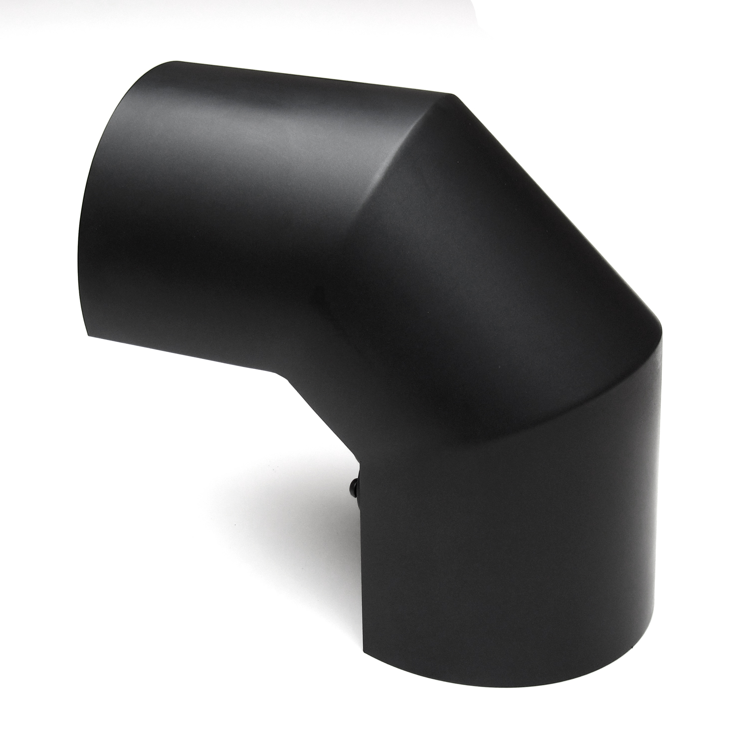 Coude de conduit de fumée / Tuyau de poêle 120mm - Bouclier thermique double 90° noir