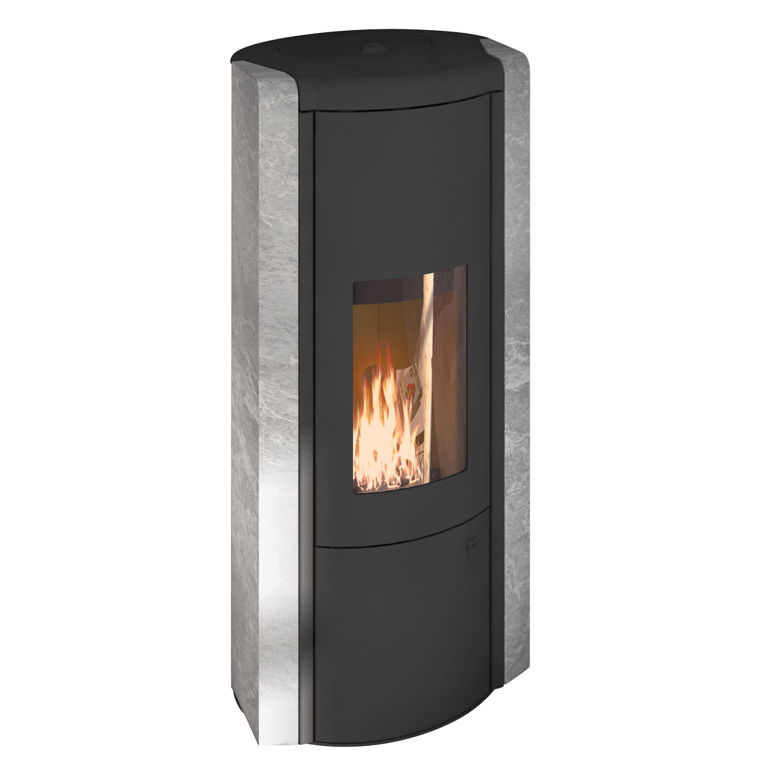 Olsberg Arina 3.0 poêle à granulés acier noir/pierre naturelle serpentine