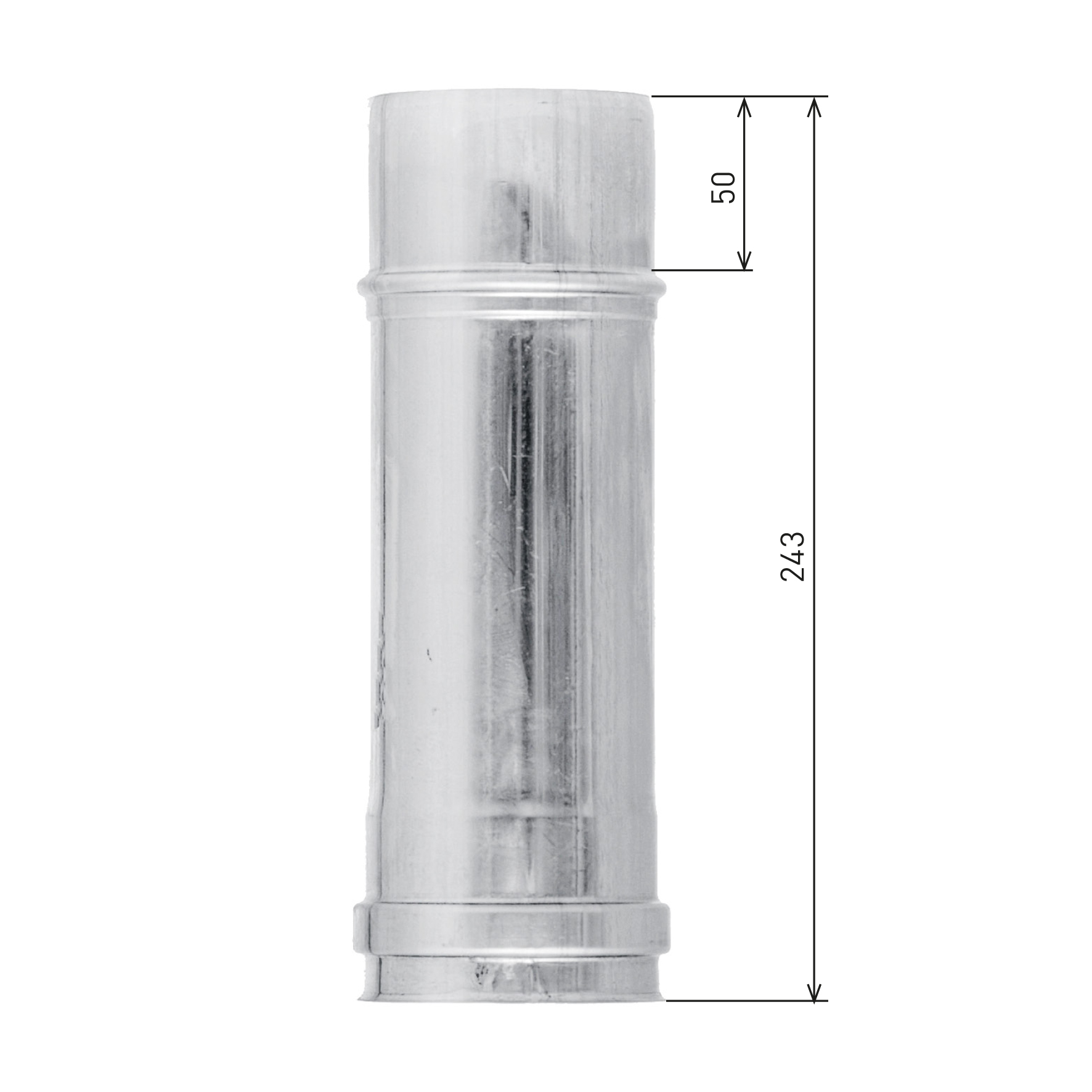Tuyau de poêle / conduit de fumée Raik 80mm - 250mm INOX