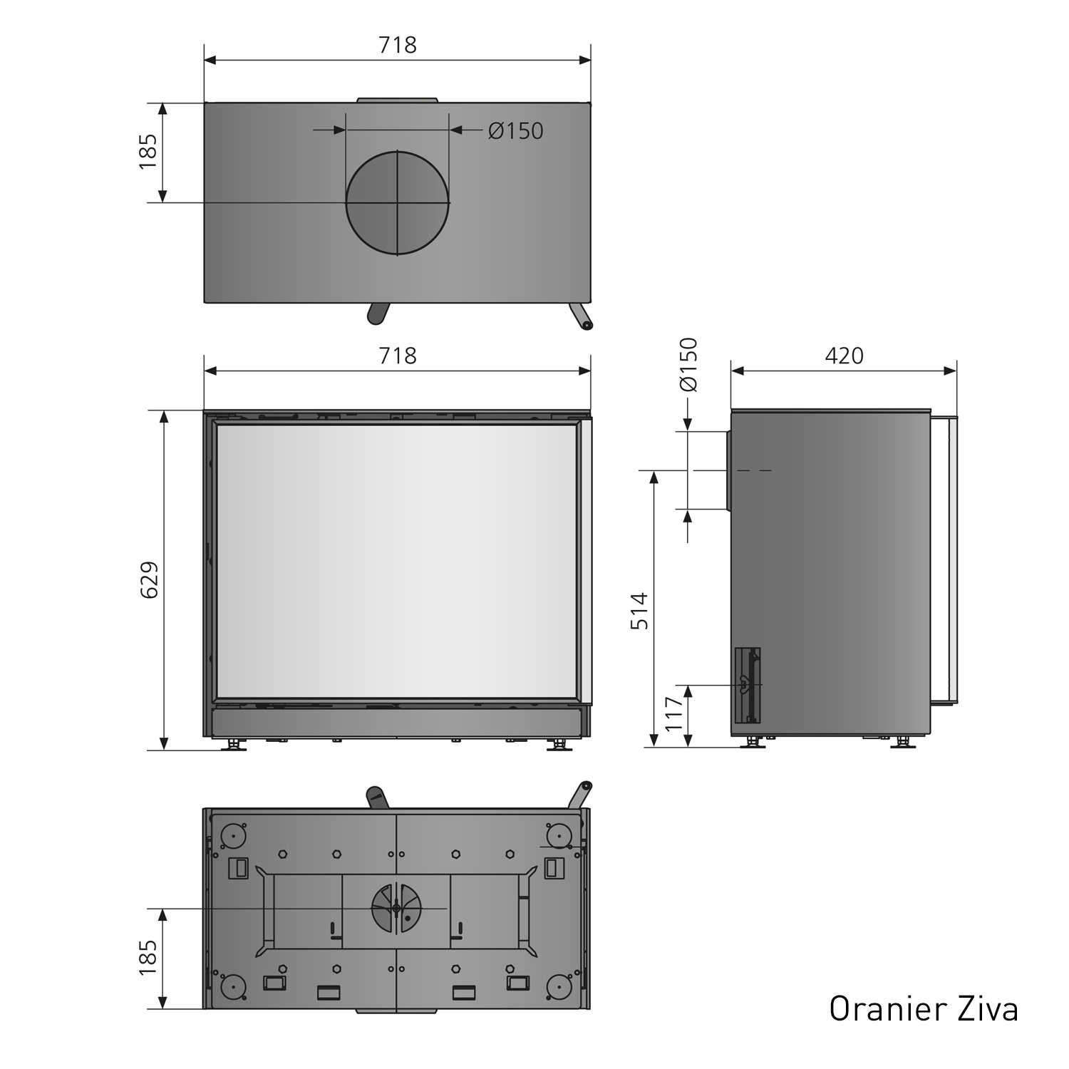 Justus cadre de montage mural pour diapositives et Oranier Ziva