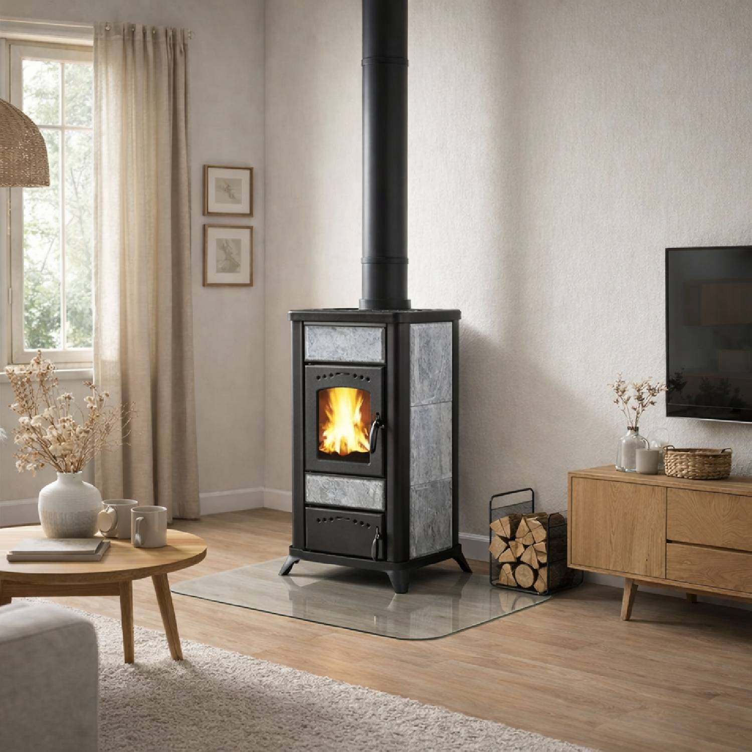 Wamsler poêle romantique II pierre naturelle