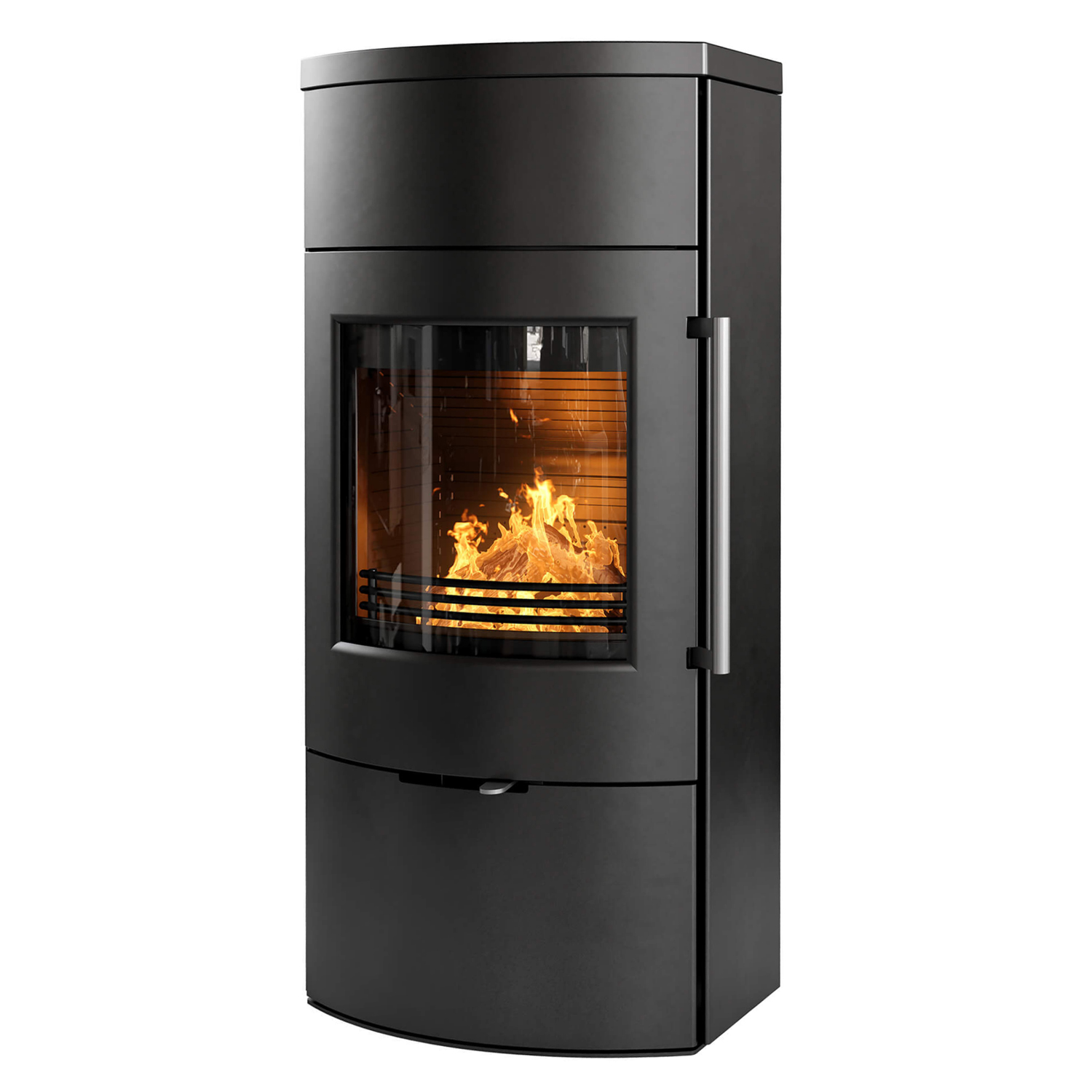 TermaTech TT80 Poêle à bois Acier Noir Tuyau de fumée en haut / à l'arrière