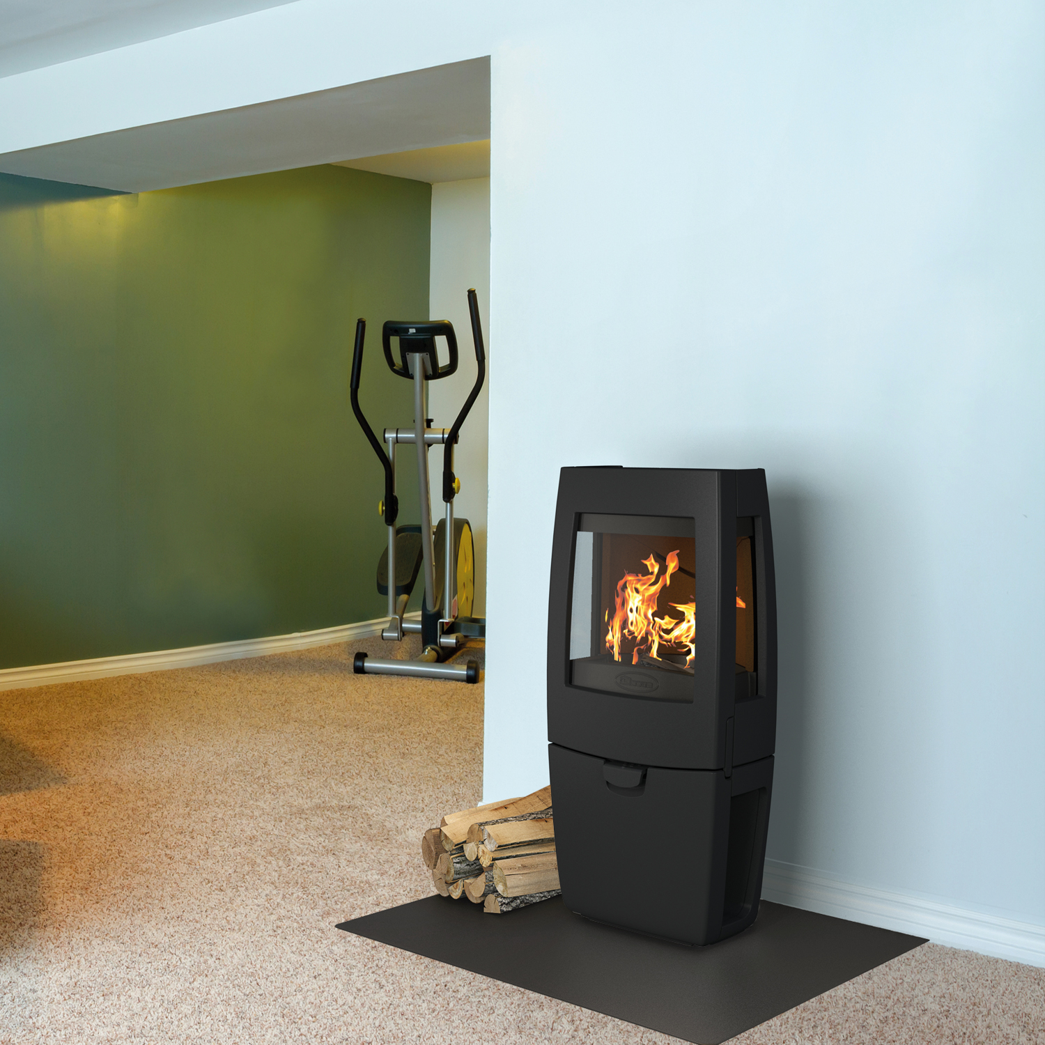 Poêle à bois Dovre Sense 203 en fonte noire