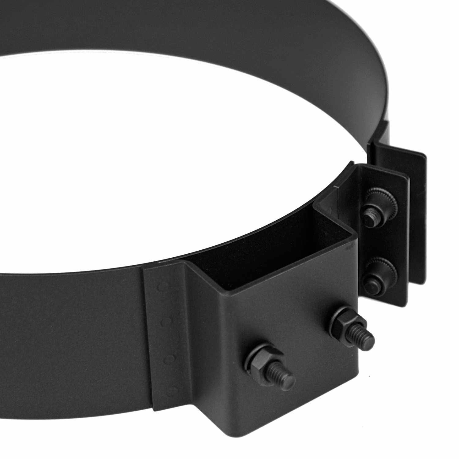 Raik Coltherm collier de tuyau de fumée 150mm noir double paroi pour tuyau de fumée / conduit de fumée