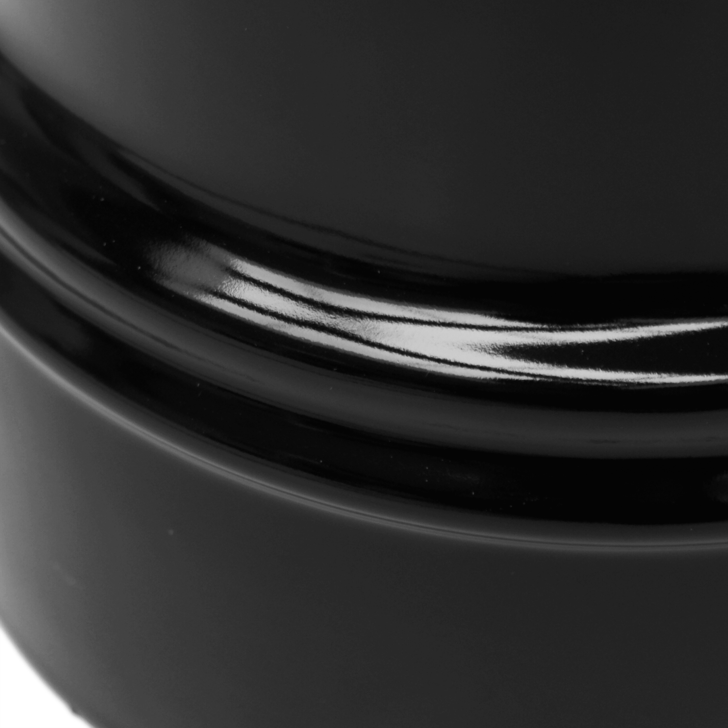 Extension de tuyau de poêle / conduit de fumée en émail 130mm - 150mm noir