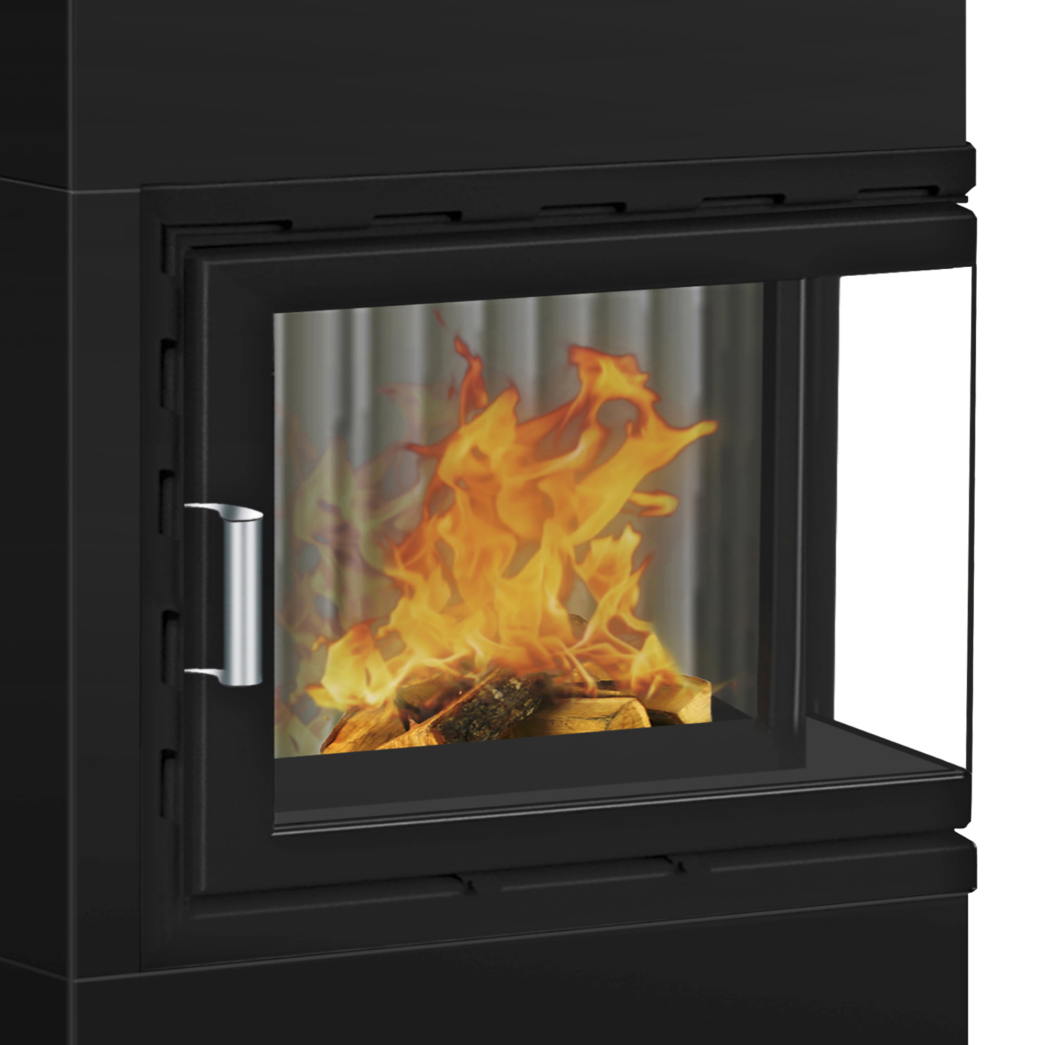 Wamsler Modulo 70/150 L droit Kit de cheminée Noir