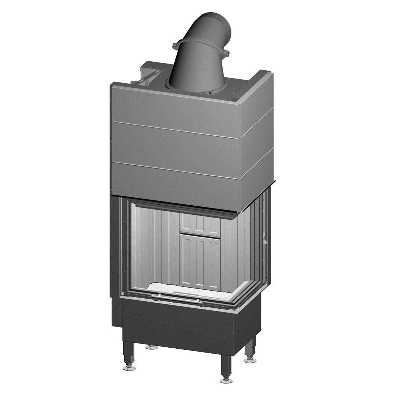 Spartherm Varia 2R-55h H2O insert de cheminée à eau d'angle