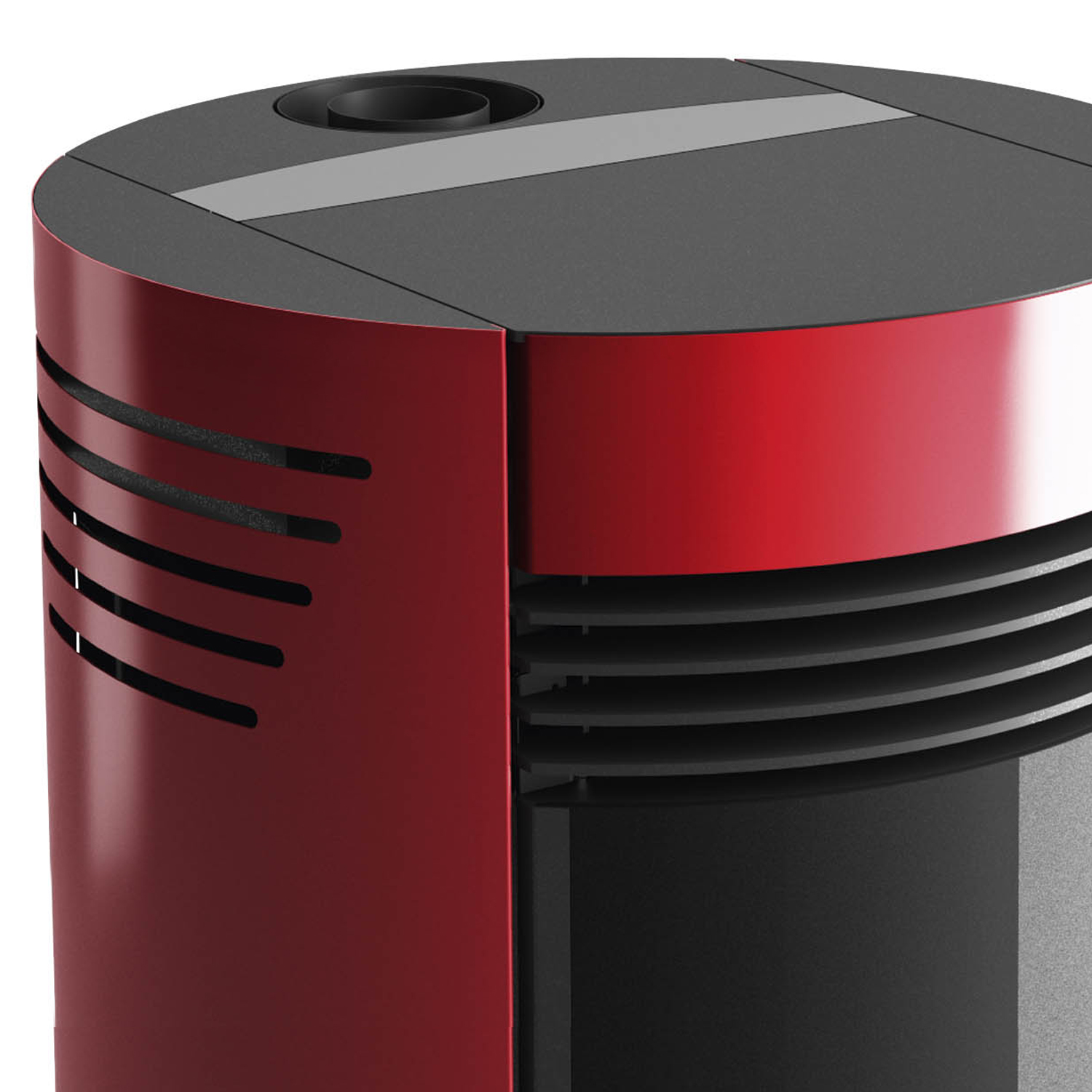 Oranier Sando 50 Poêle à granulés Rouge Bordeaux