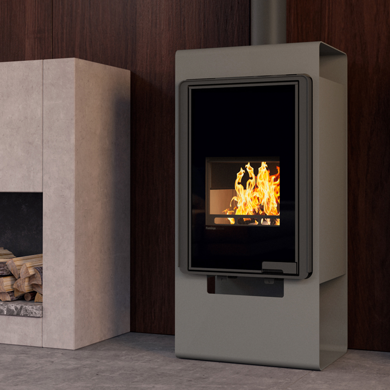 Poêle à bois HS Flamingo Deluxe Singa Gris