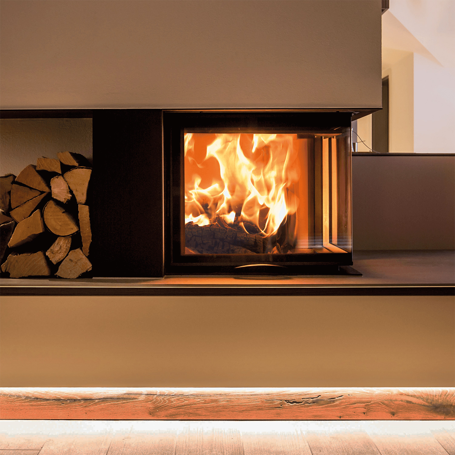 Austroflamm 69x49x57 S 2.0 Insert de cheminée angle droit