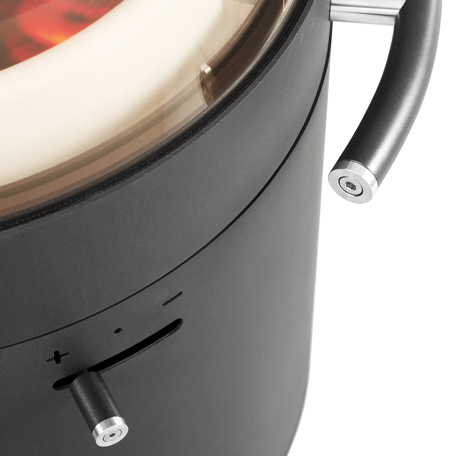 Austroflamm Tower Xtra 2.0 Poêle à bois en acier gris fonte, sortie de fumée par le haut ou à l'arrière