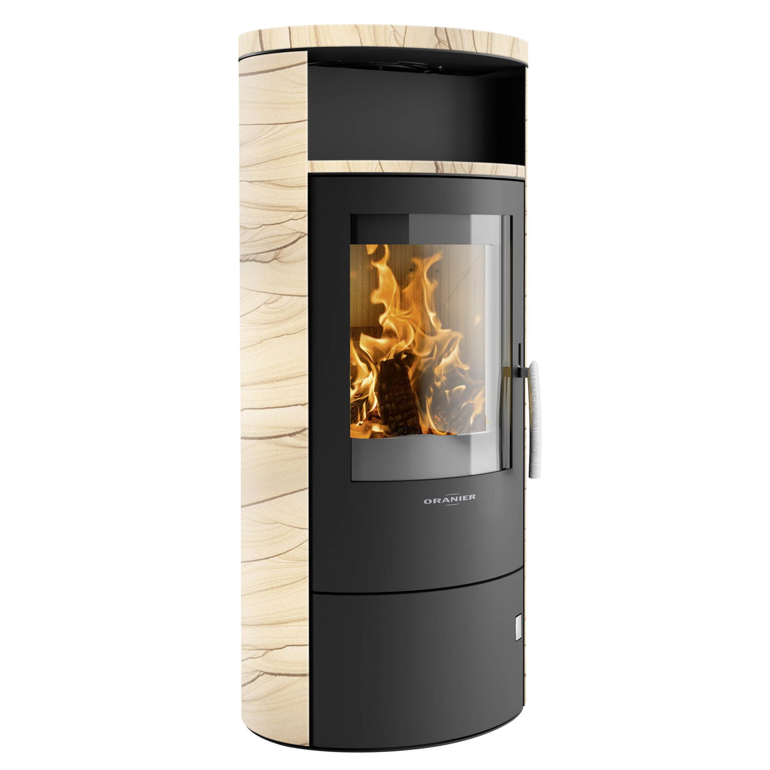 Oranier Polar 7 2.0 Poêle à bois Acier Noir / Pierre de sable