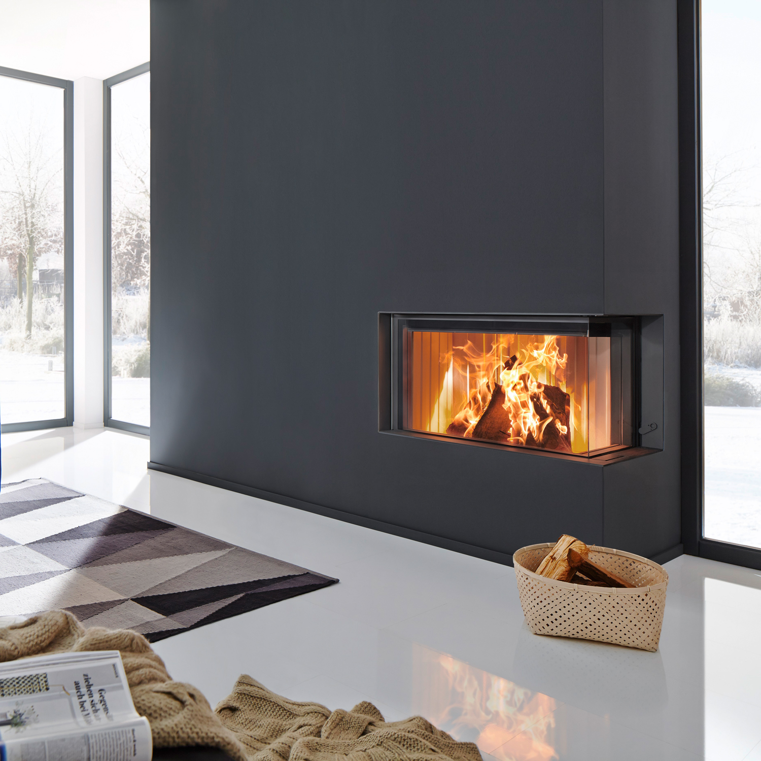 Spartherm Premium Varia-2R-80h Insert de cheminée d'angle RRA Ø 200 mm