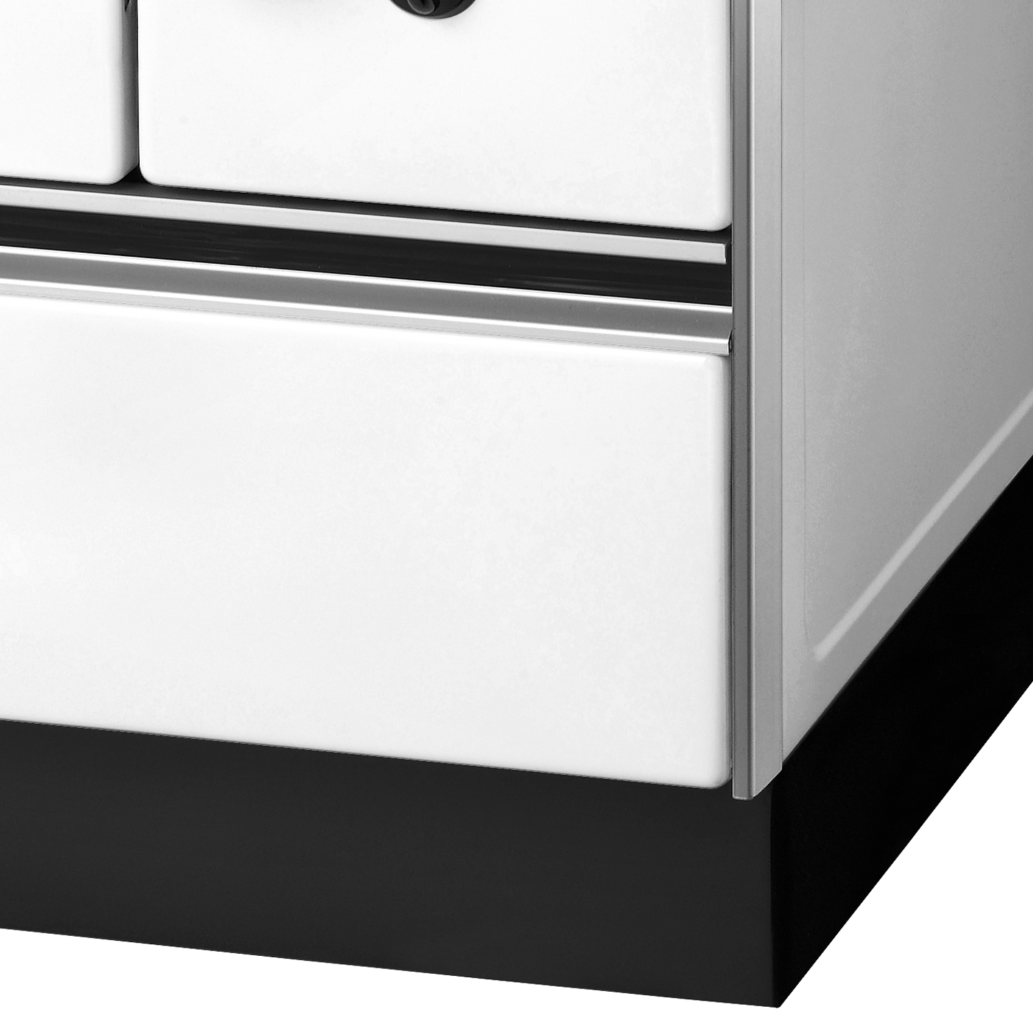 Wamsler K 176 A 70 Cuisinière en acier blanc, four à gauche.