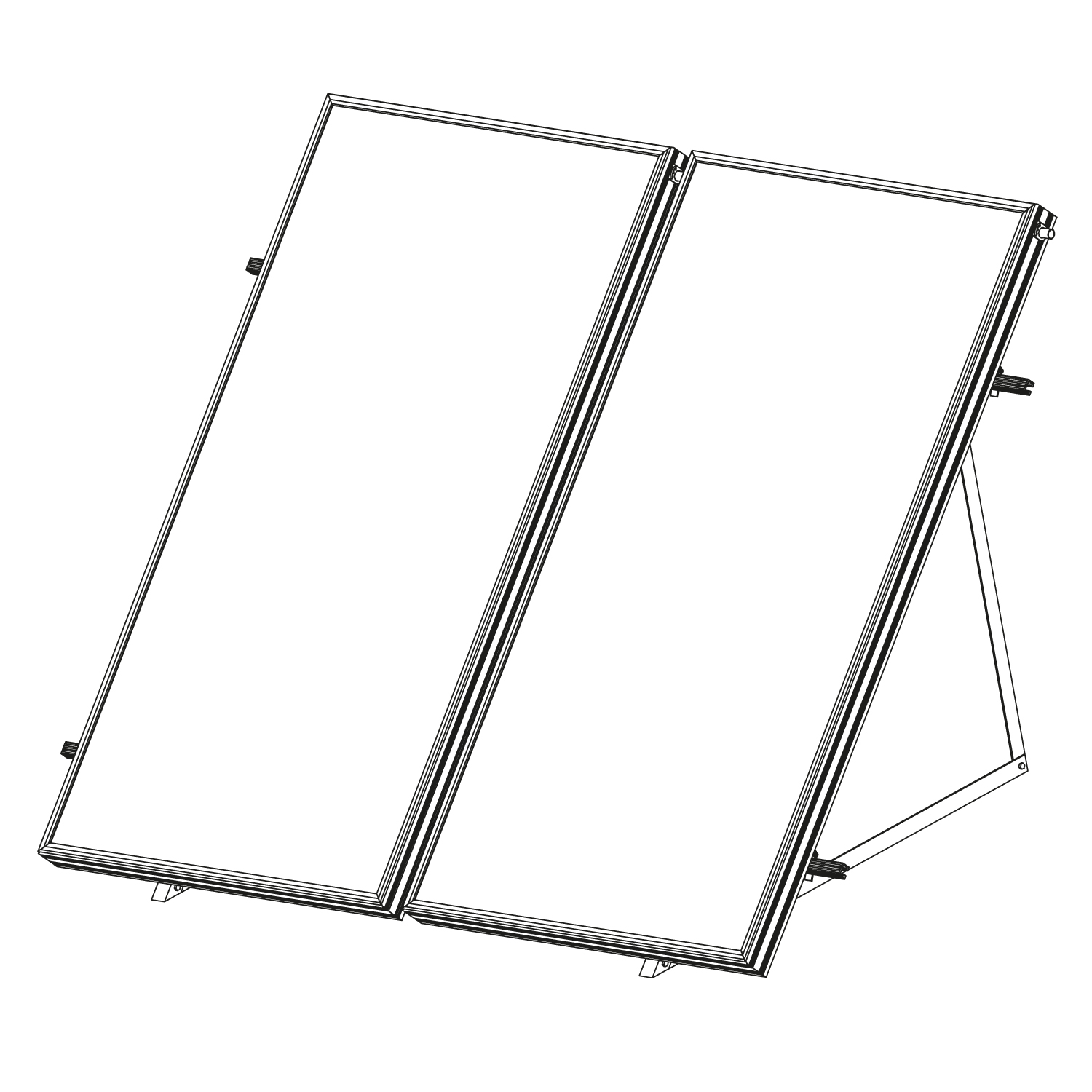 Sunex kit de montage pour toit plat pour 2 capteurs solaires plats Basicx 2.0