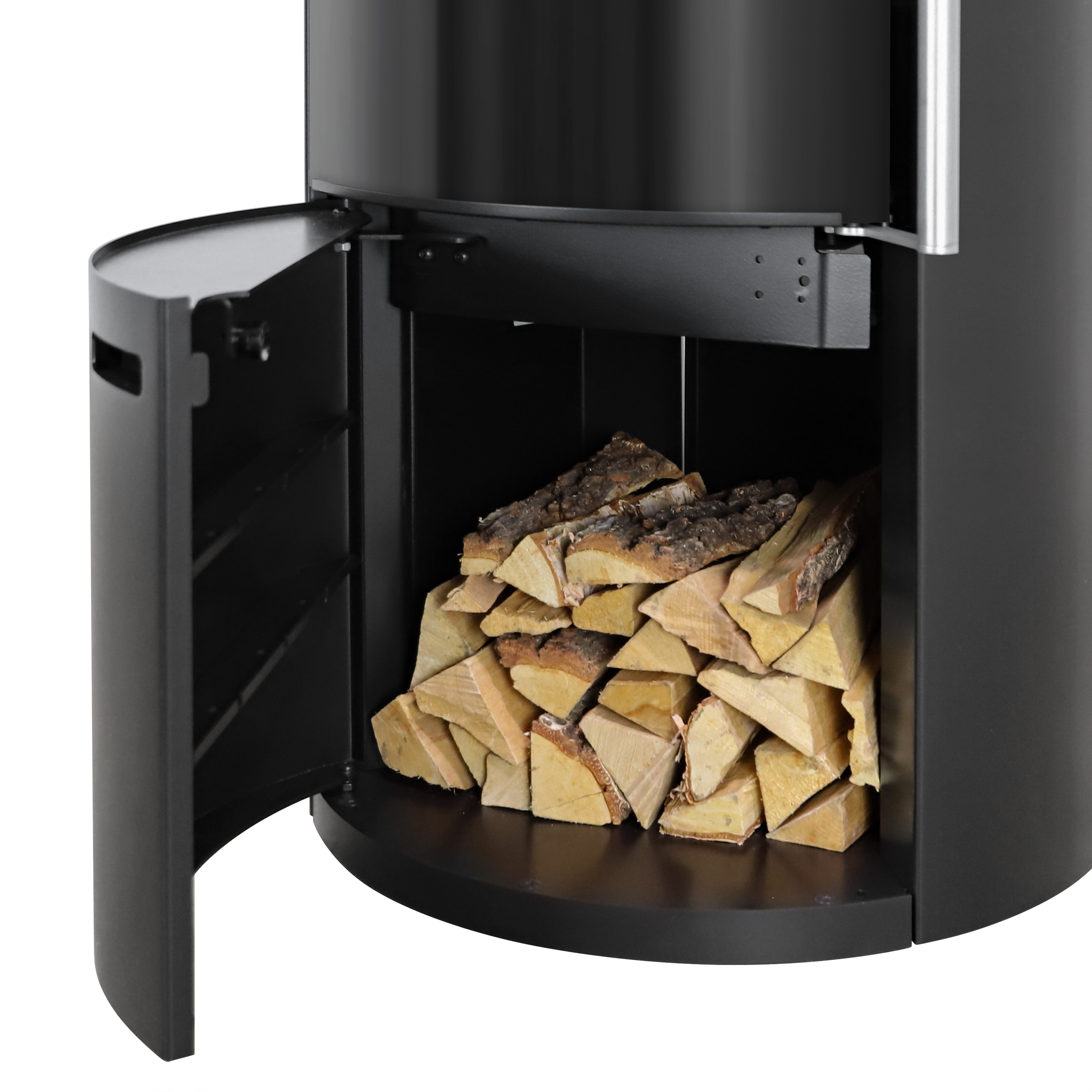 Schmitzker Fisterra Cristal Poêle à bois en acier noir, vitre frontale Schmitzker Fisterra Cristal Poêle à bois en acier noir, vitre frontale