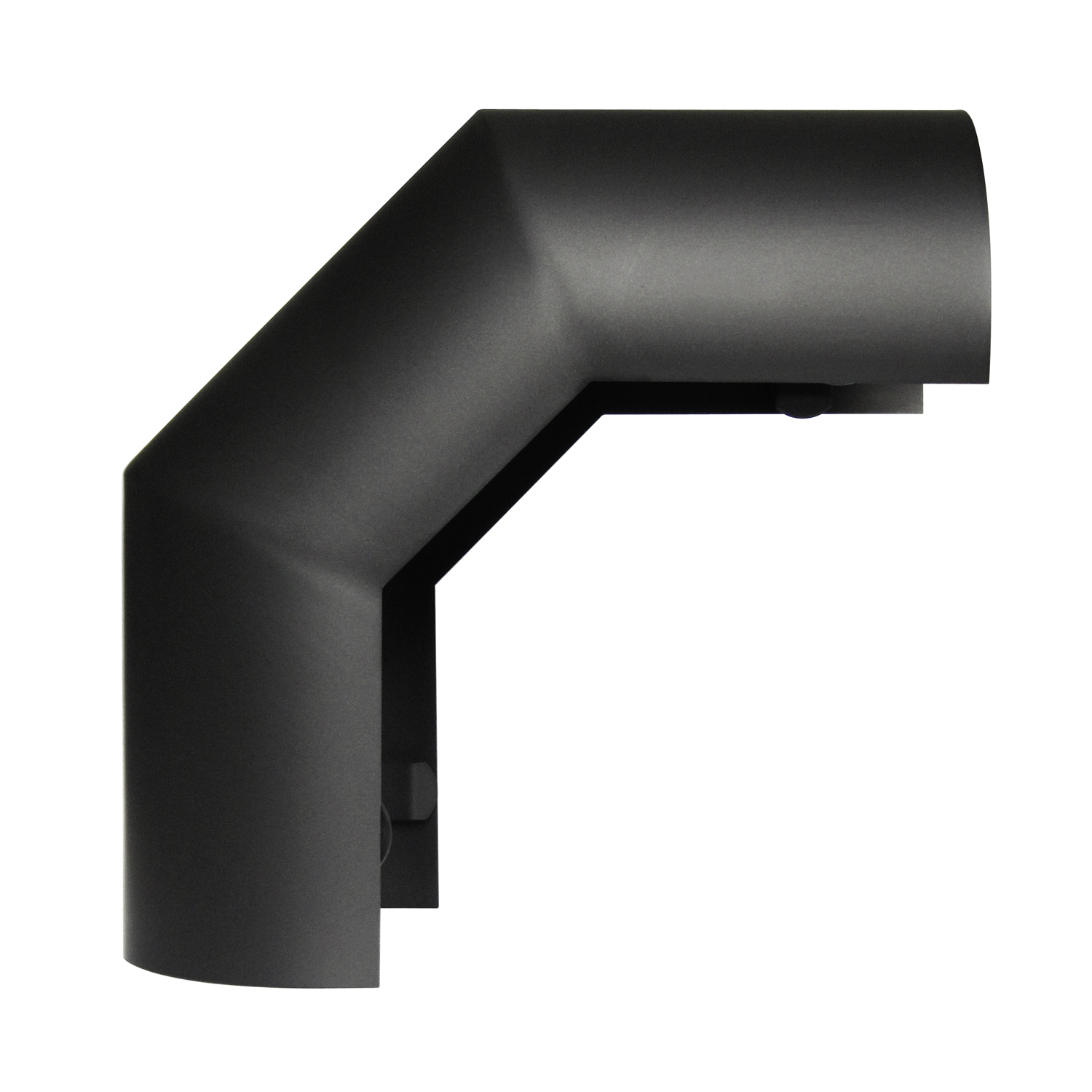 Coude de conduit de fumée / Tuyau de poêle 200 mm - Bouclier thermique 90° noir