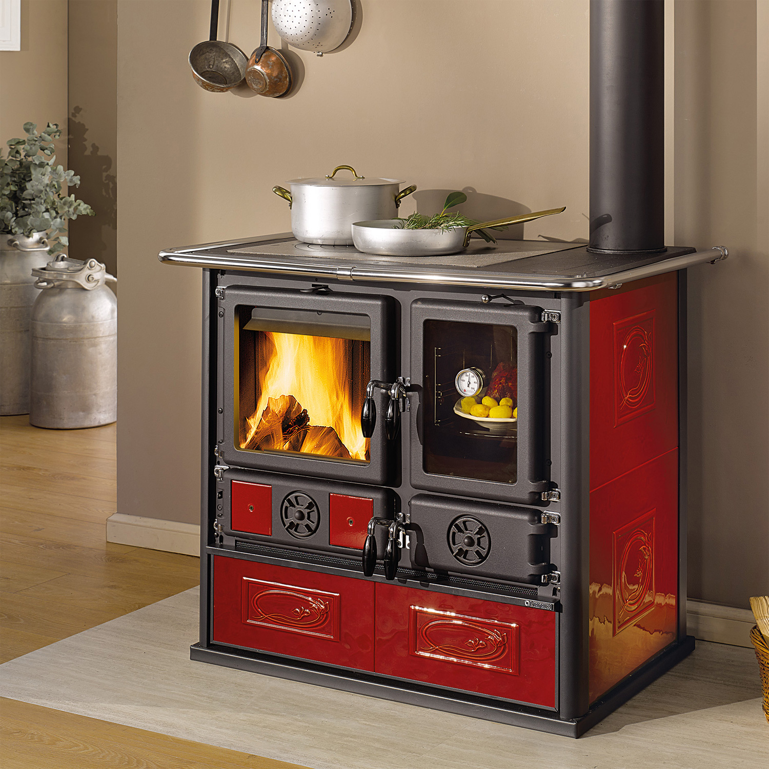 La Nordica Rosa Reverse 2.0 cuisinière à bois Liberty Bordeaux