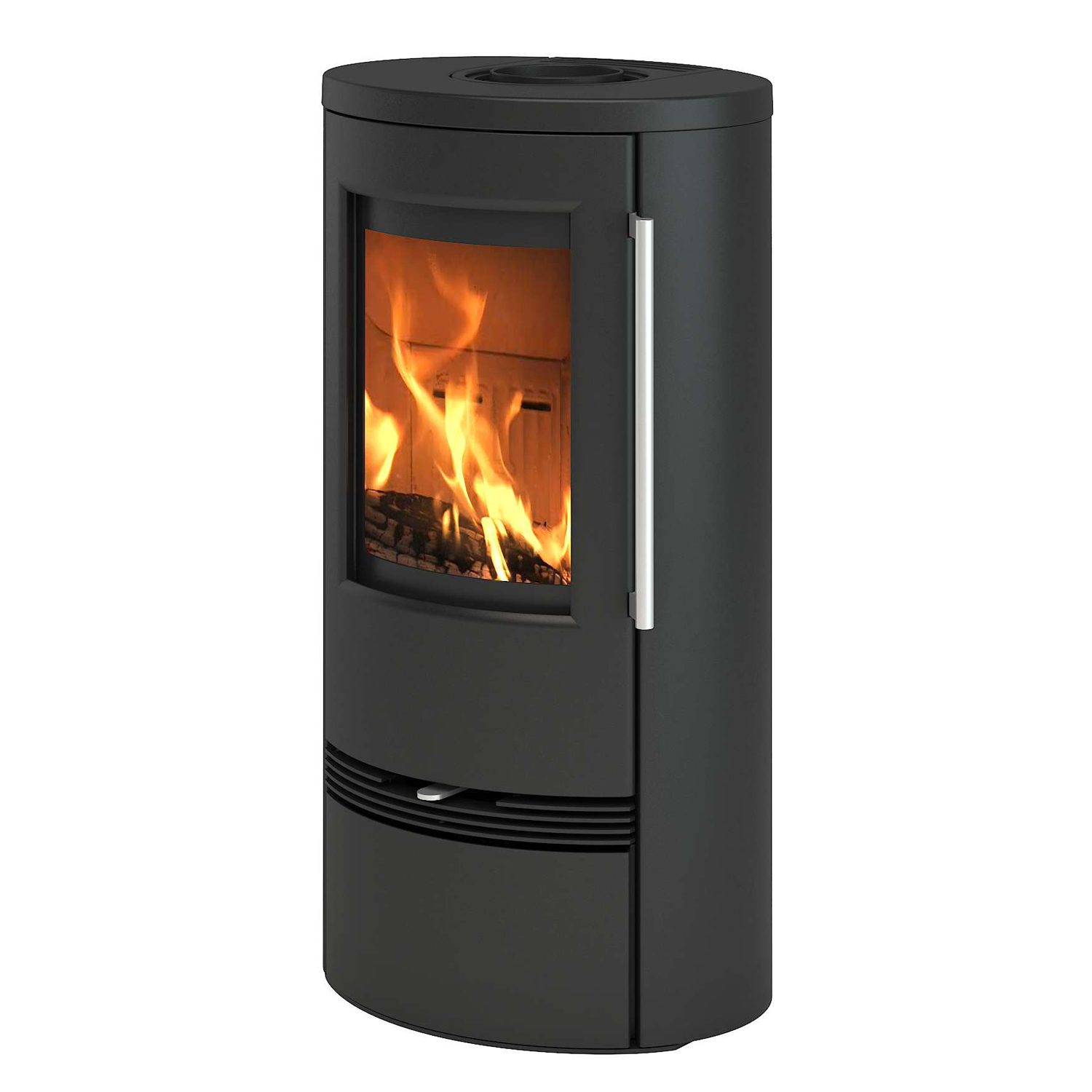 TermaTech TT21RL Poêle à bois Acier Noir Tuyau de fumée supérieur