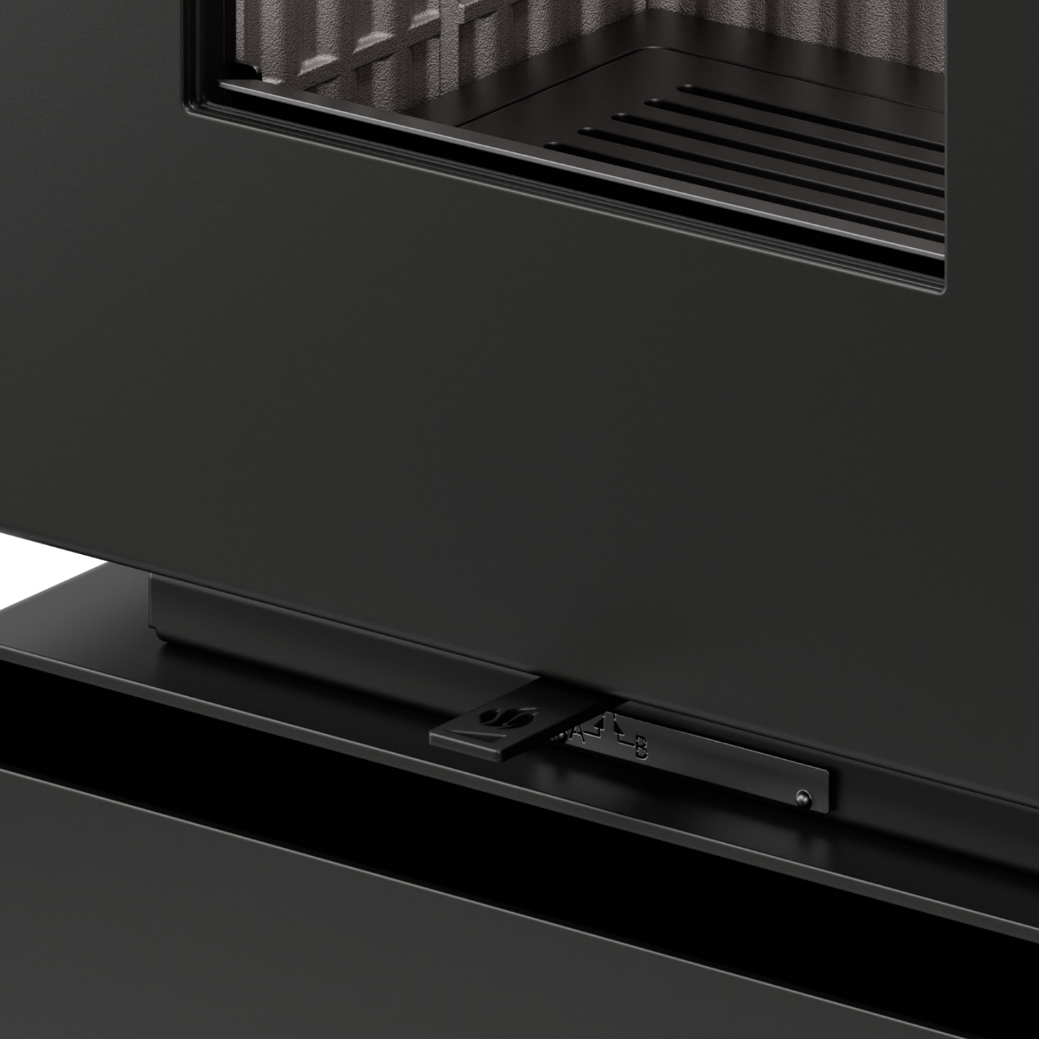 Thermorossi poêle à bois Zen O Evo6 avec compartiment four et compartiment range-bûches noir mat