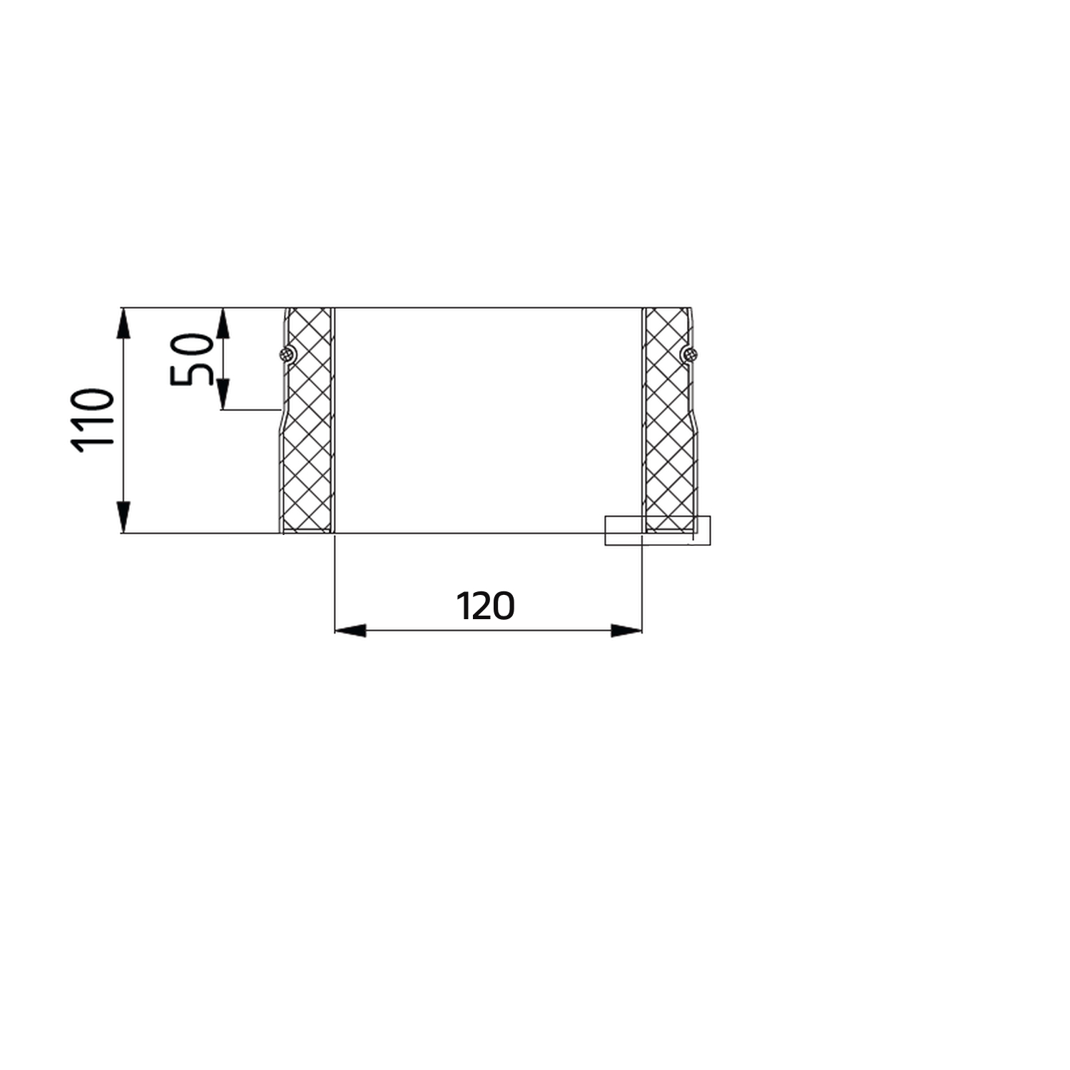 Raik Lifestyle DUO pièce de transition 120mm noir pour tuyau de fumée / conduit de fumée