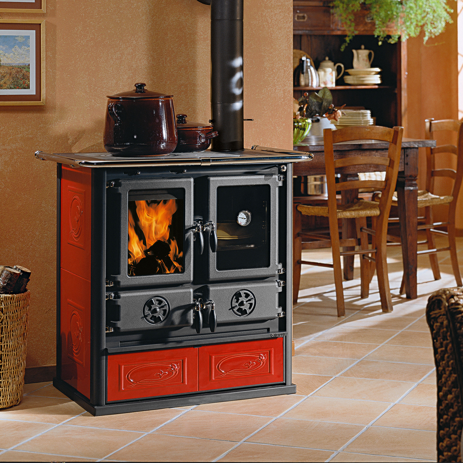 La cuisinière La Nordica Rosetta 5.0 Ceramica Liberty Bordeaux