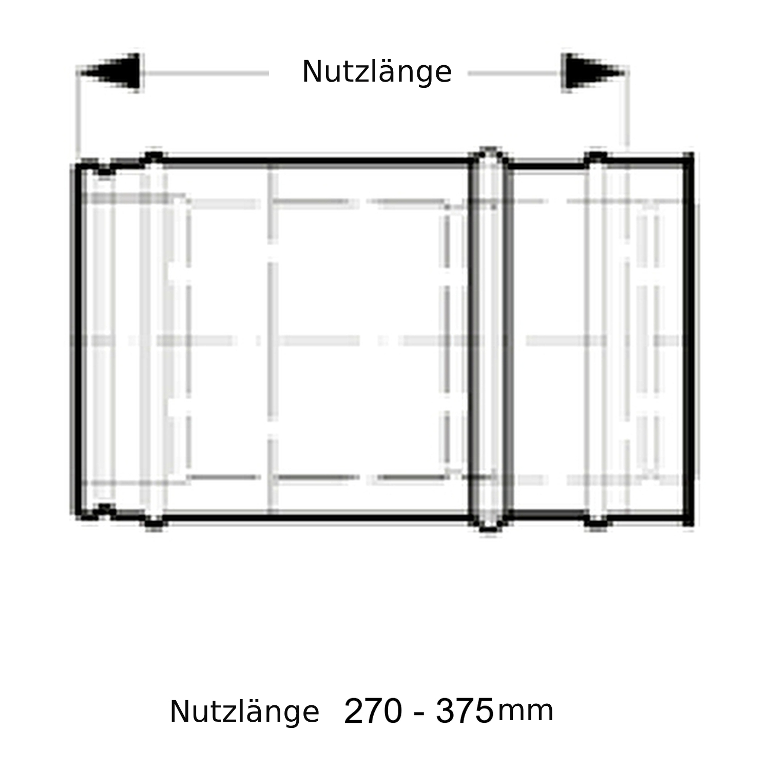 Schiedel ICS élément de compensation de tuyau 270 mm-375 mm Ø130 double paroi brillant