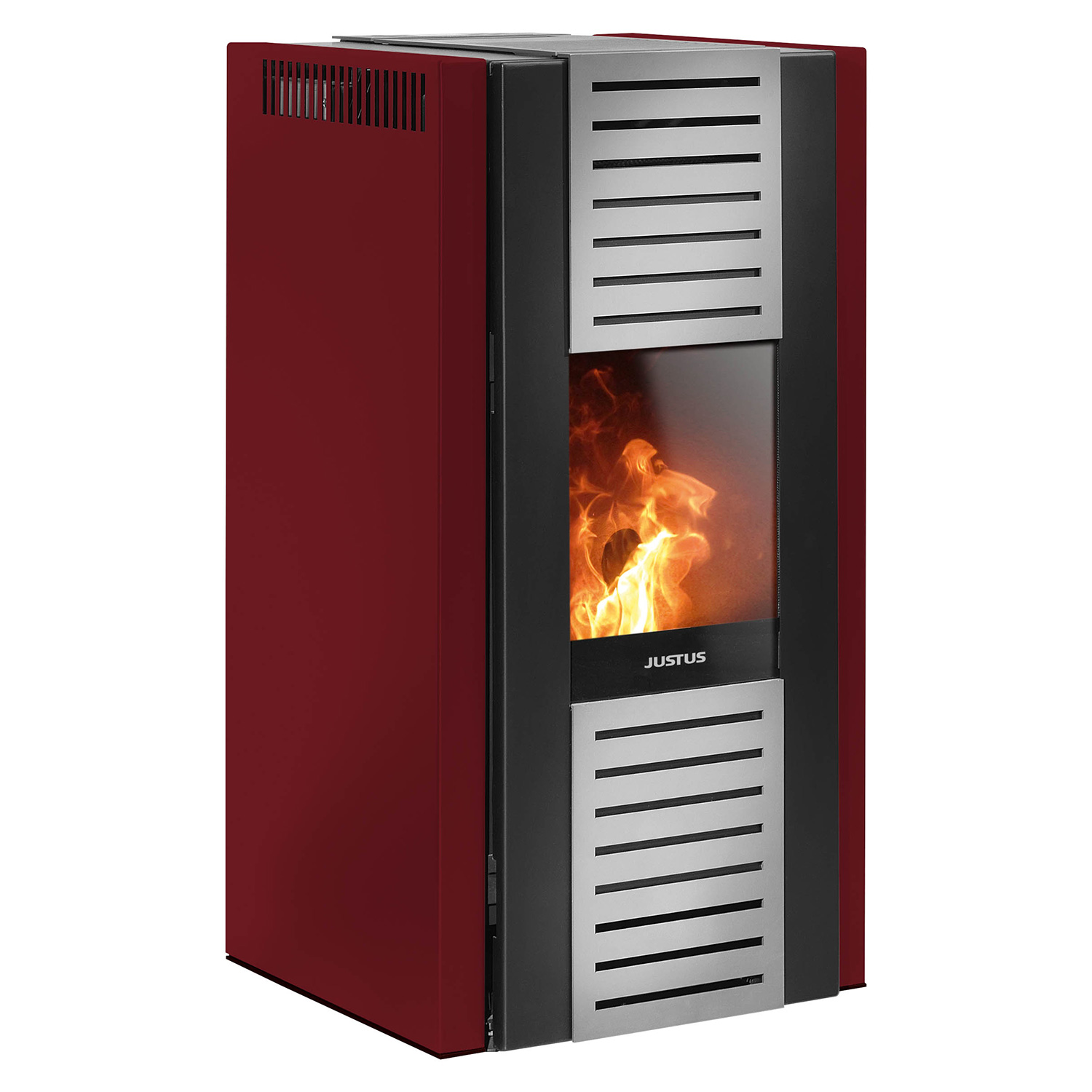 Justus Sirkos 2.0 poêle à granulés acier bordeaux